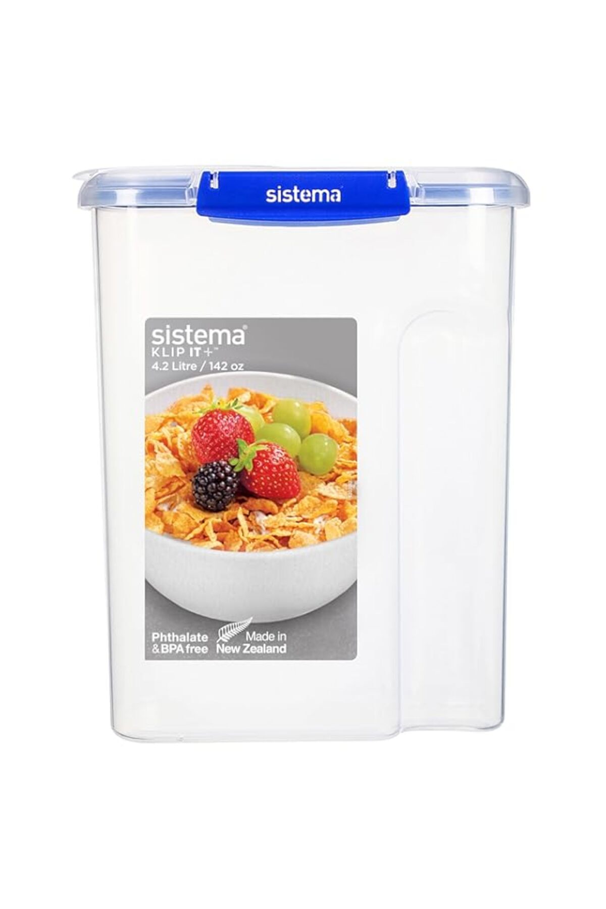Generic-Sistema KLIP IT PLUS Cereal Storage Container | Airtight 4.2 Litre Food Pantry Storage Container | 1