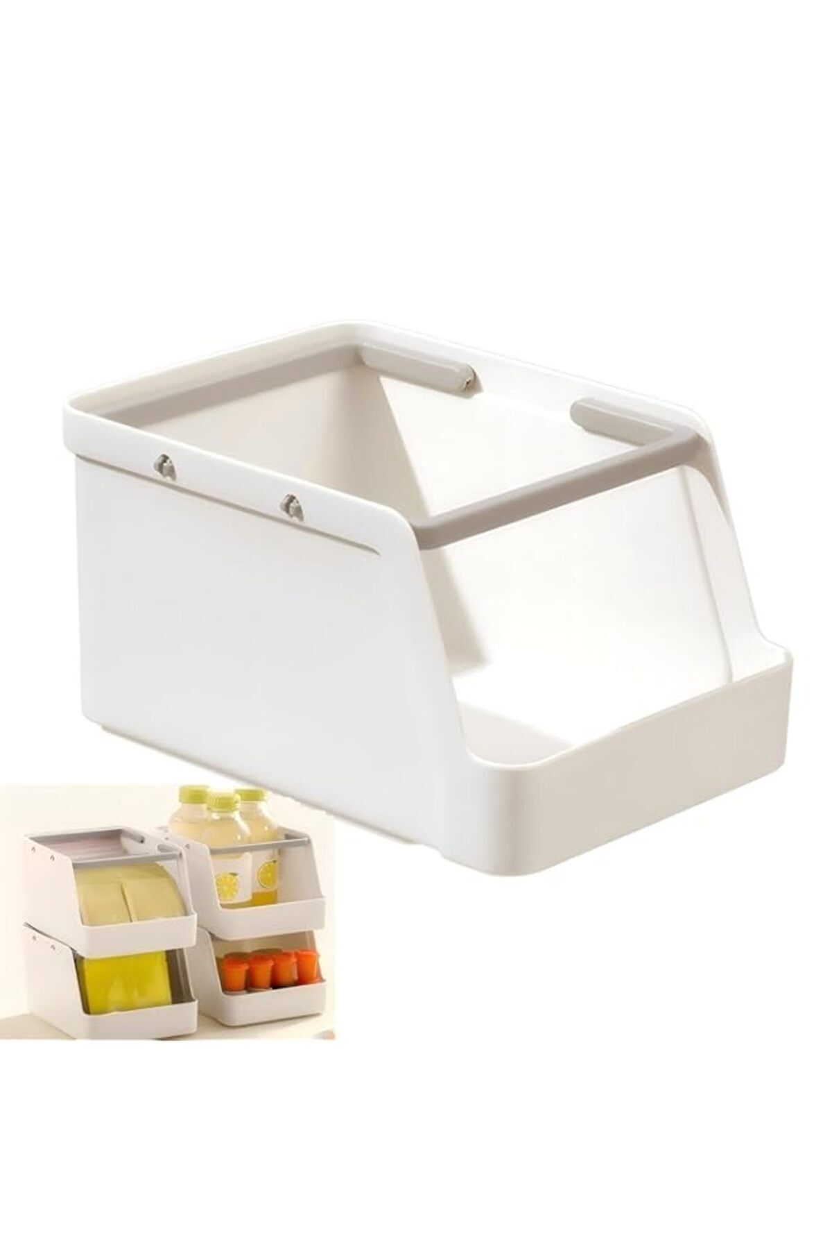 Generic-Stackable Tea Bag Storage, Pantry Storage Organizer, Multi-Functional Snack Bin With Handle, Tea Ba 1