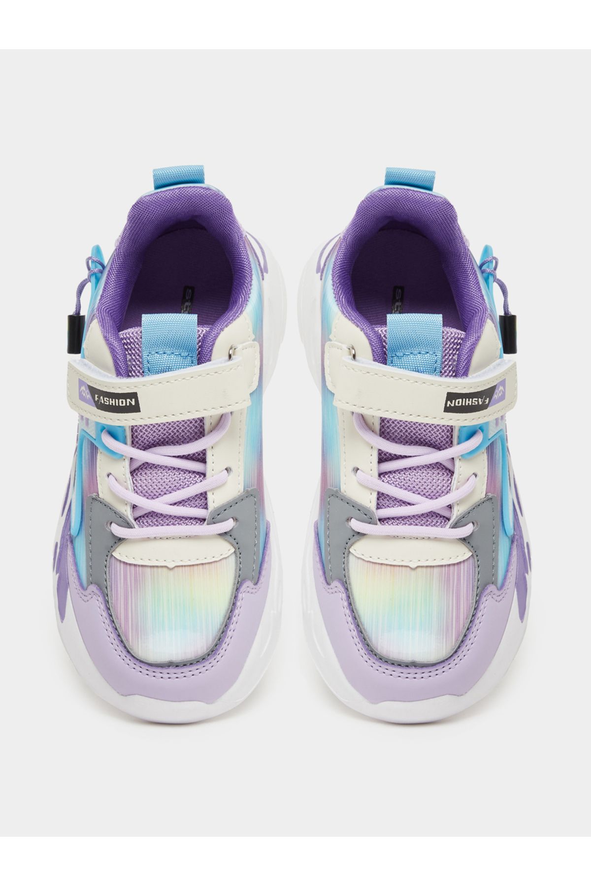 Styli-Color Block Sneakers with Hook and Loop Sneakers 5