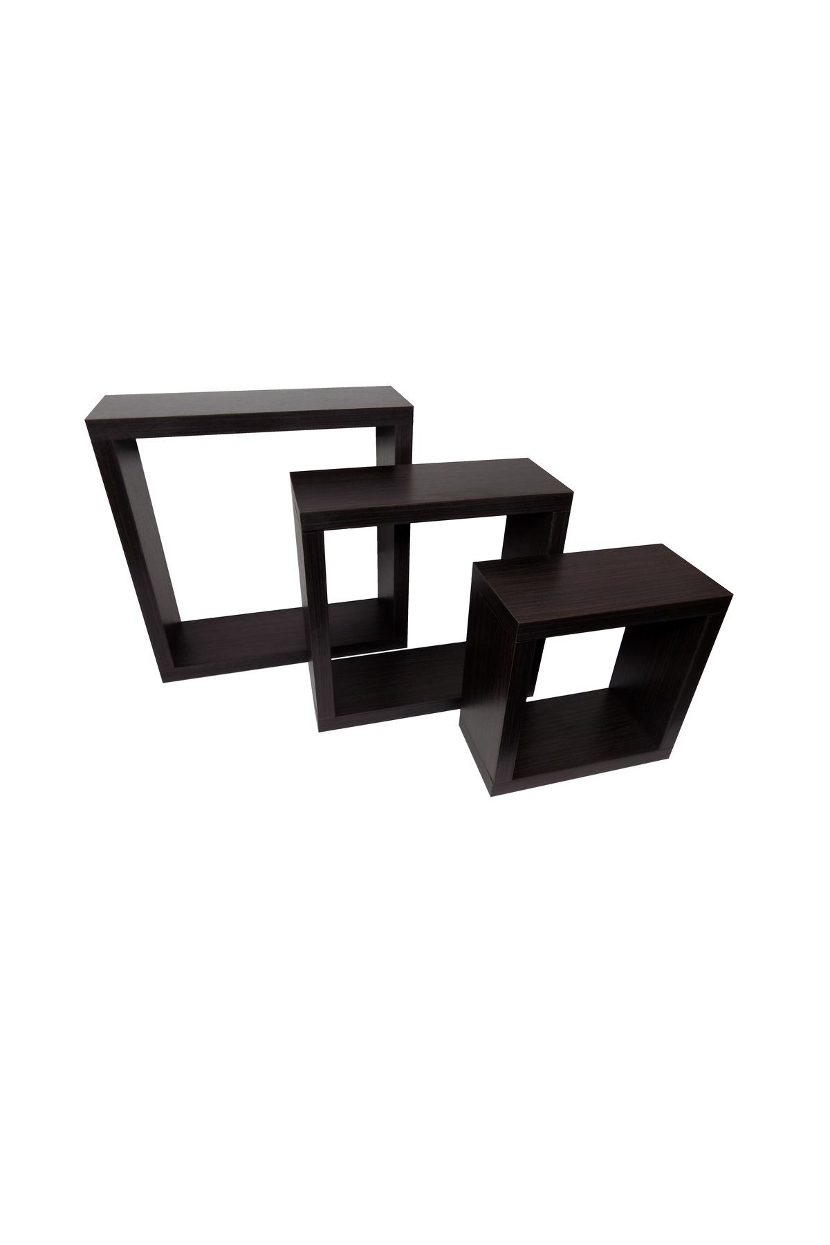 OEM-Set of three wall shelf cubes Cubico Wenge Model CUB 11002 3