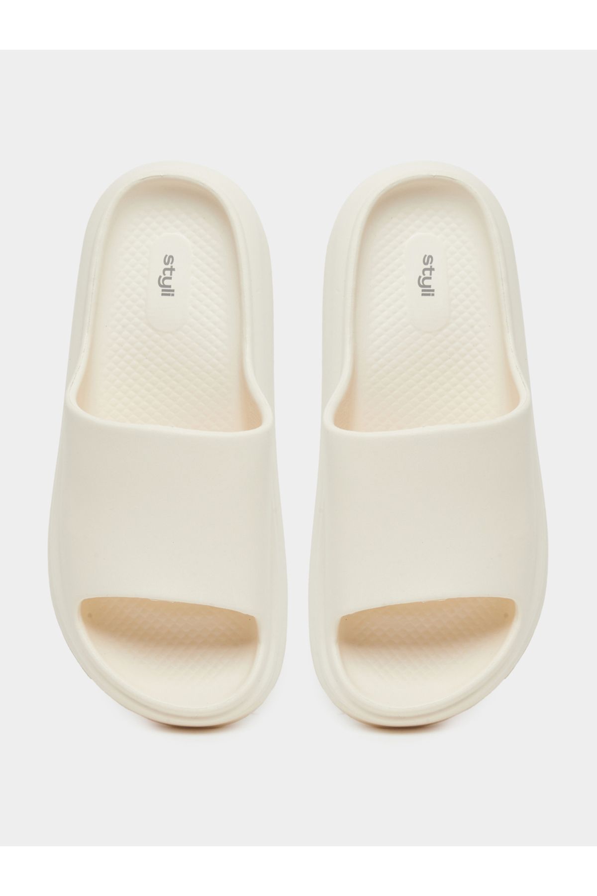 Styli-Basic Open Toe Flatform Slides 5