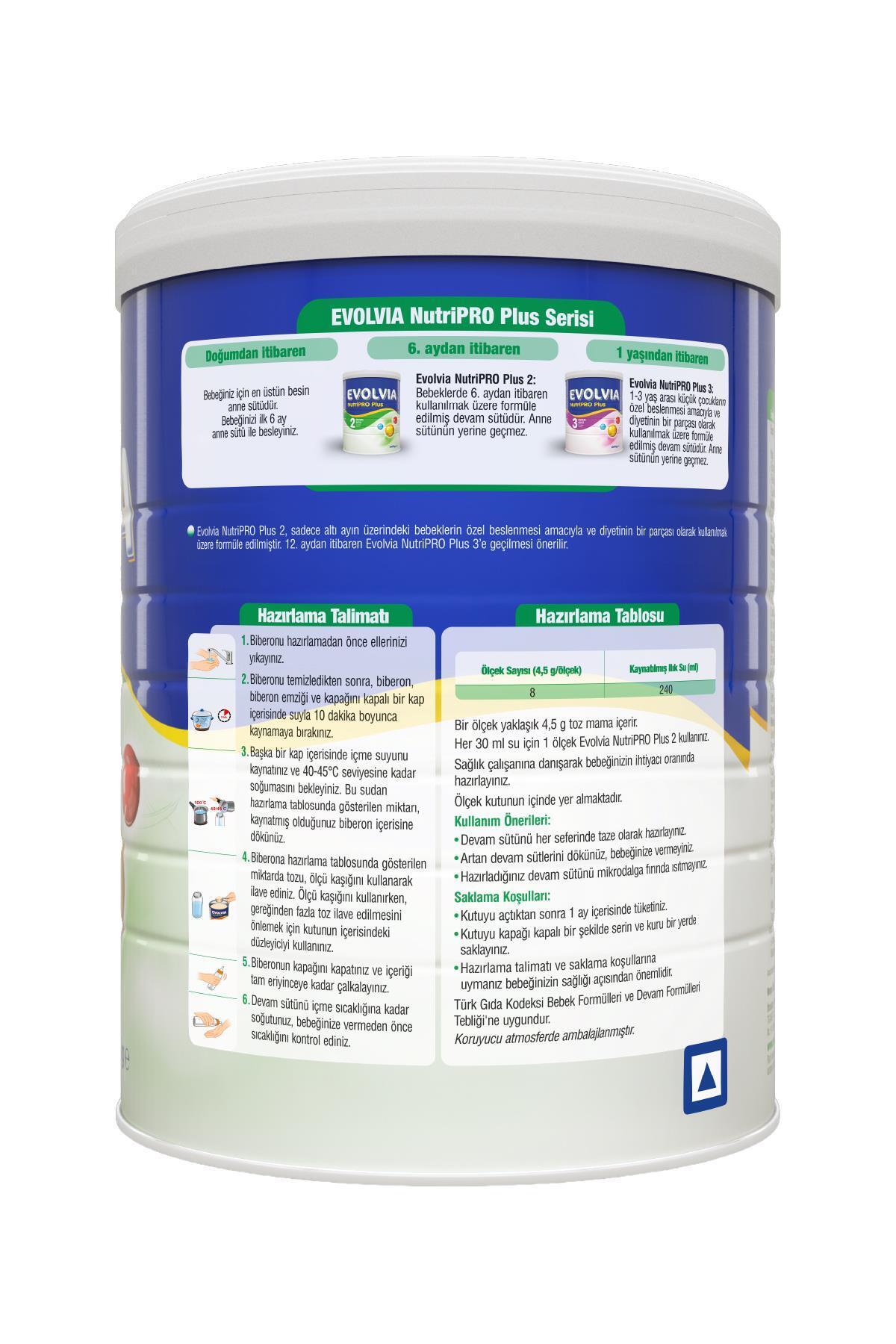 Evolvia NutriPRO Plus 2 Devam Sütü 1000 gr x 2 Adet fotoğrafı 5 (önizleme)