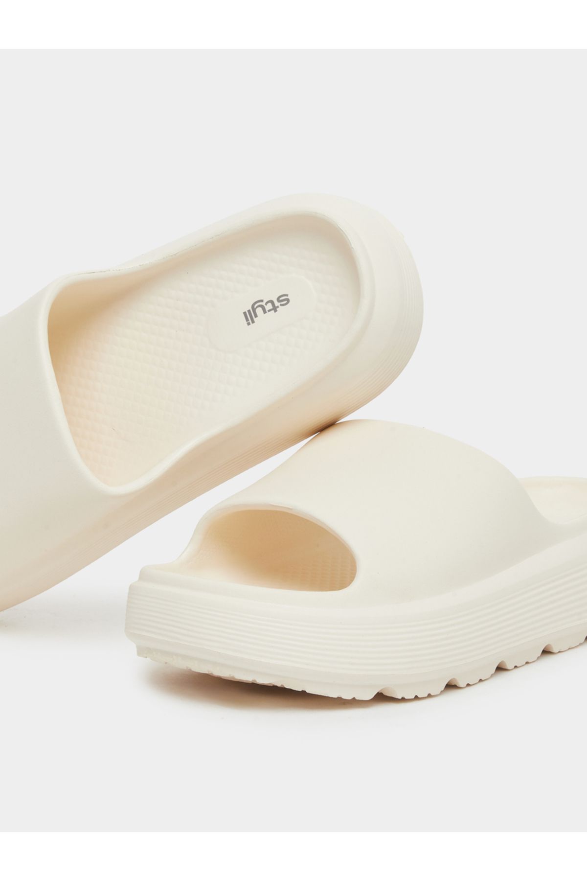 Styli-Basic Open Toe Flatform Slides 3