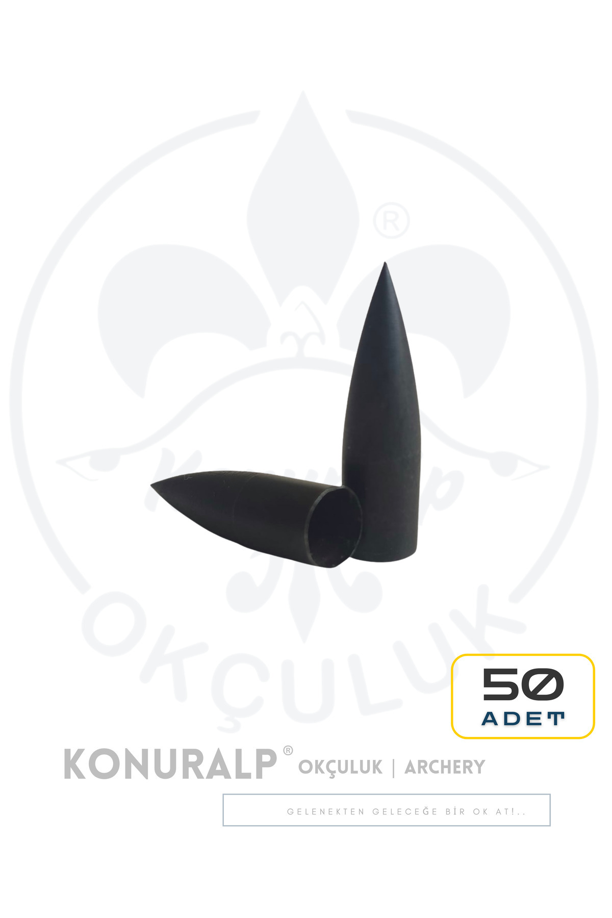 KONURALP OKÇULUK-Traditional Arrowhead - Pointed Type - 50 Pieces - 3