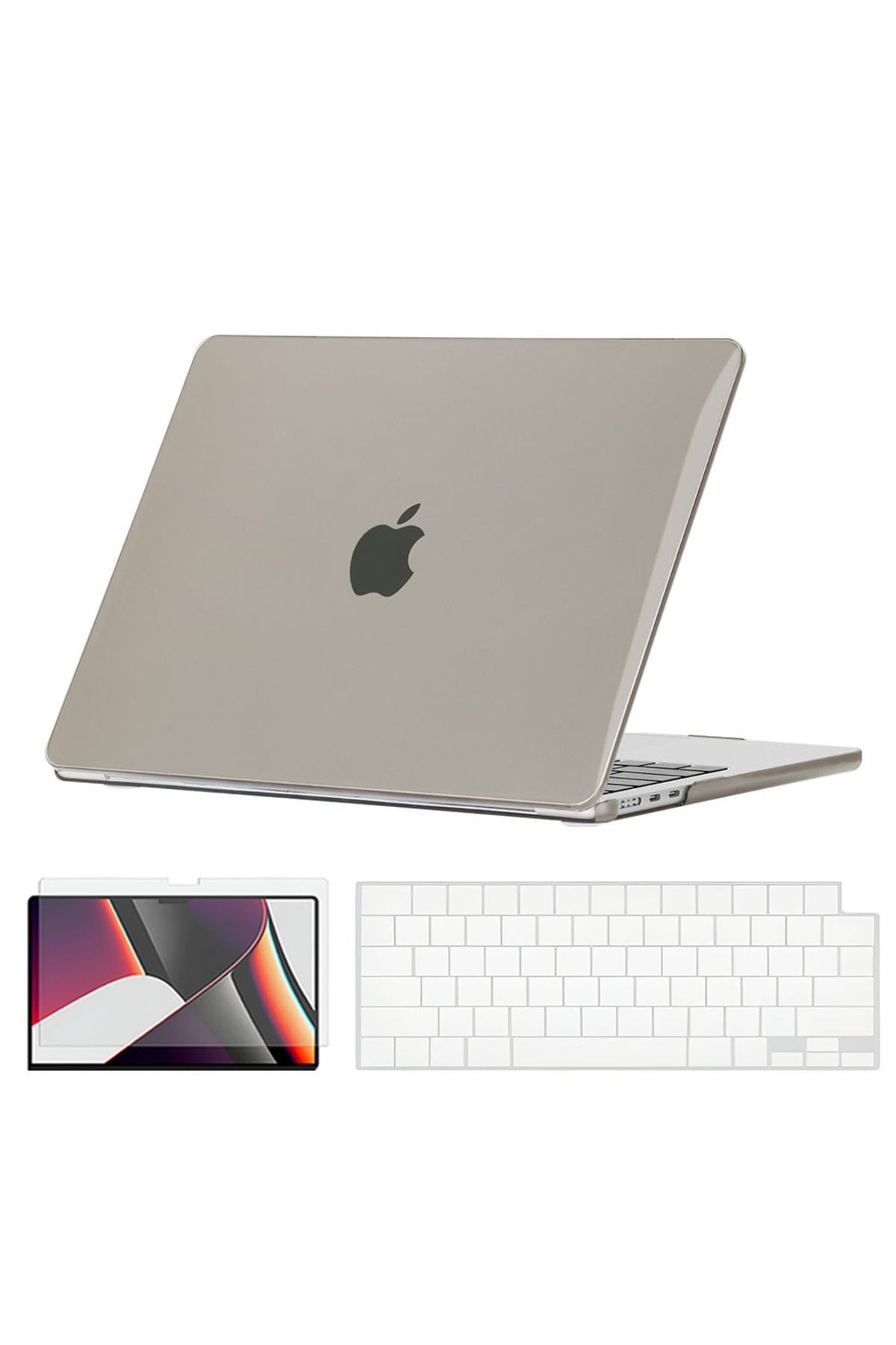 O Ozone-Slim Crystal Hard Case Combo | MacBook Air 15 inch A2941 M2 2023, A3114 M3 2024 Hard Shell Case with 1