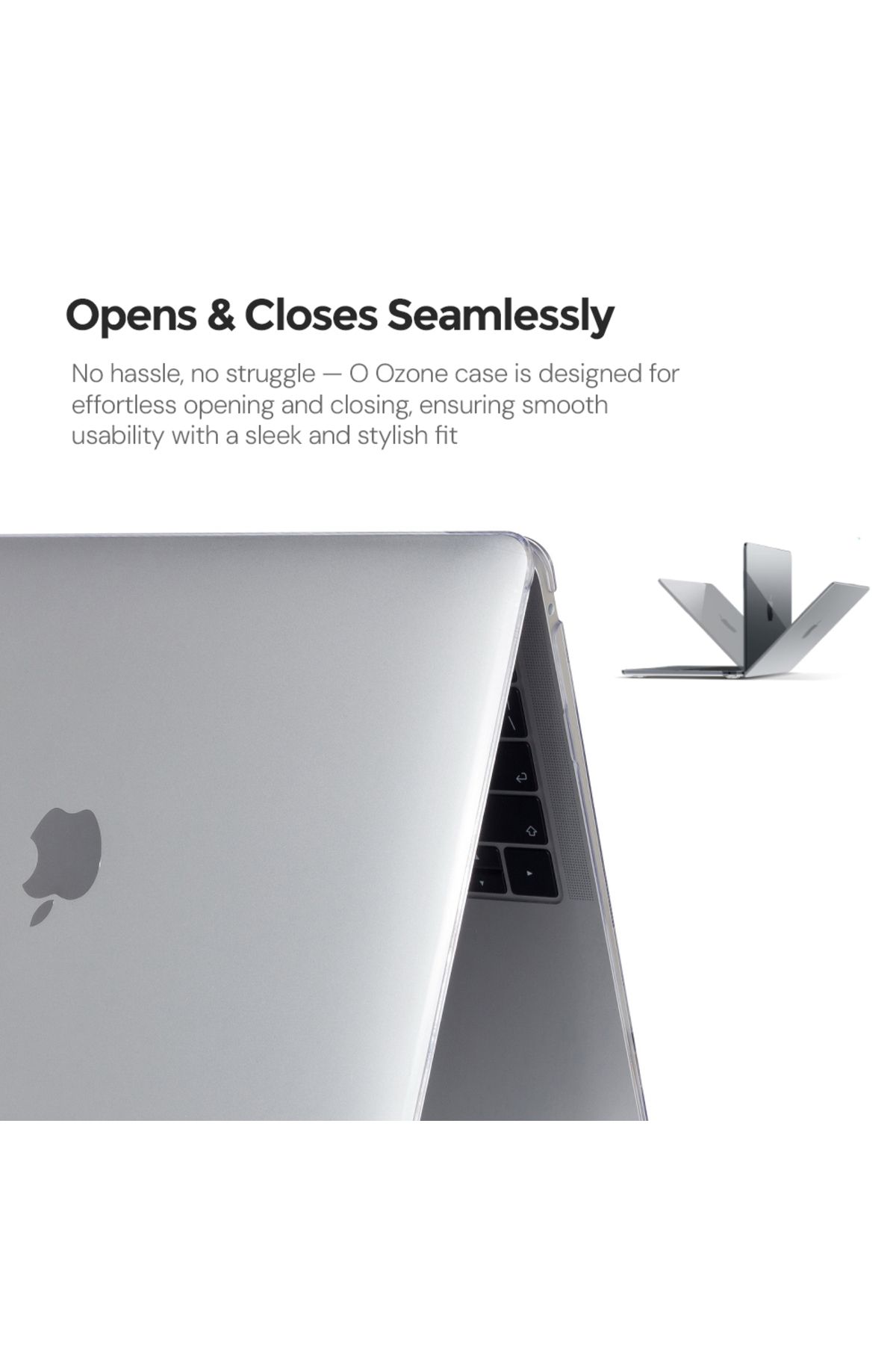 O Ozone-Crystal Case | MacBook Air 13 inch (A2681) M2 2022, (A3113) M3 2024 | Keyboard Cover | Screen Protec 6