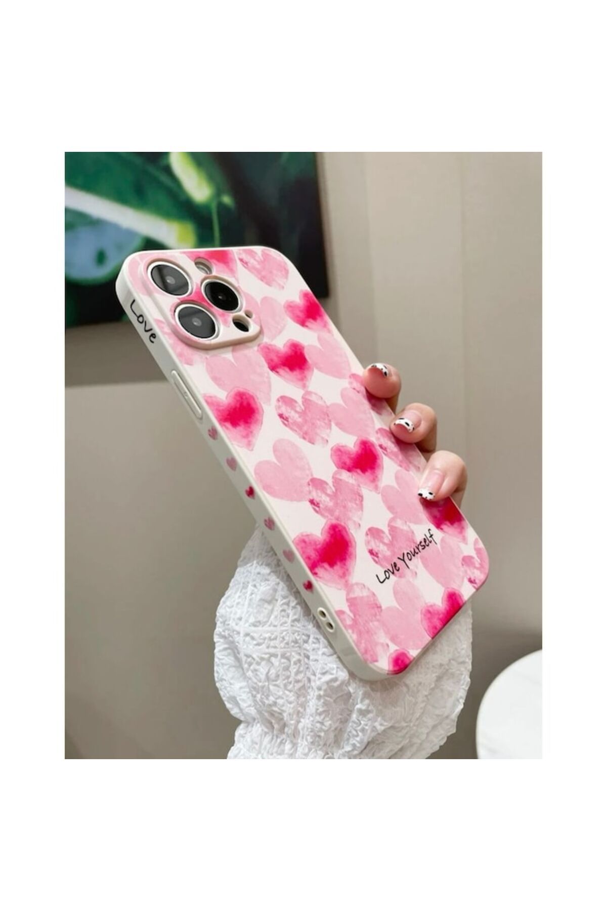 OSM-Pink case with hearts compatible with iPhone 13 Pro/13 Pro Max/14/14 Plus/14 Pro/14 Pro Max/S22 Plus 3