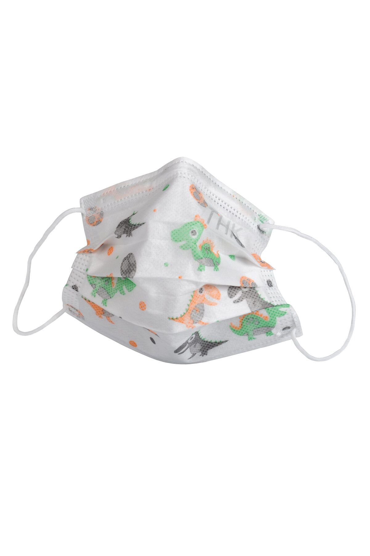 THK-Set of 10 Children's Masks individually wrapped, multicolor with dinosaur drawings 2