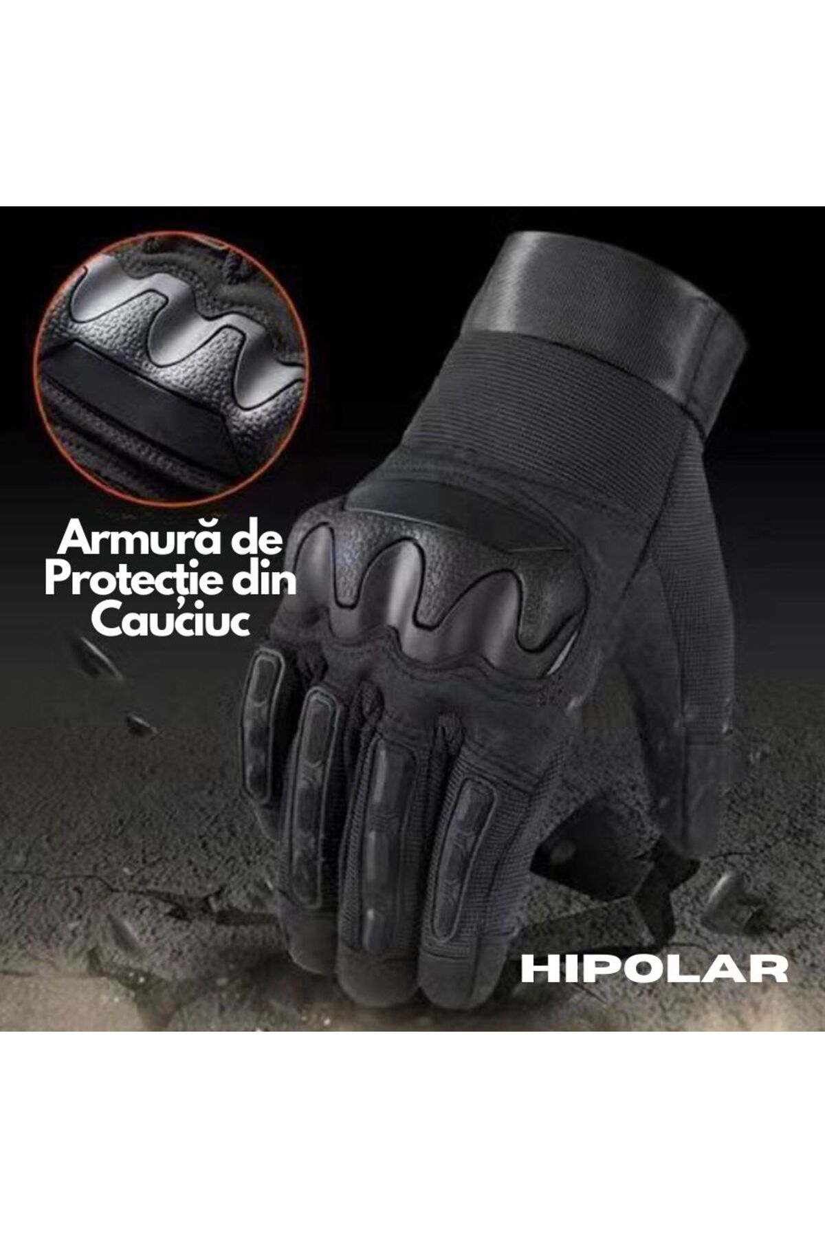 Hipolar-Tactical Gloves, with Protective Armor, Sizes M-L-XL, Airsoft, Moto, ATV, Security Agents 2