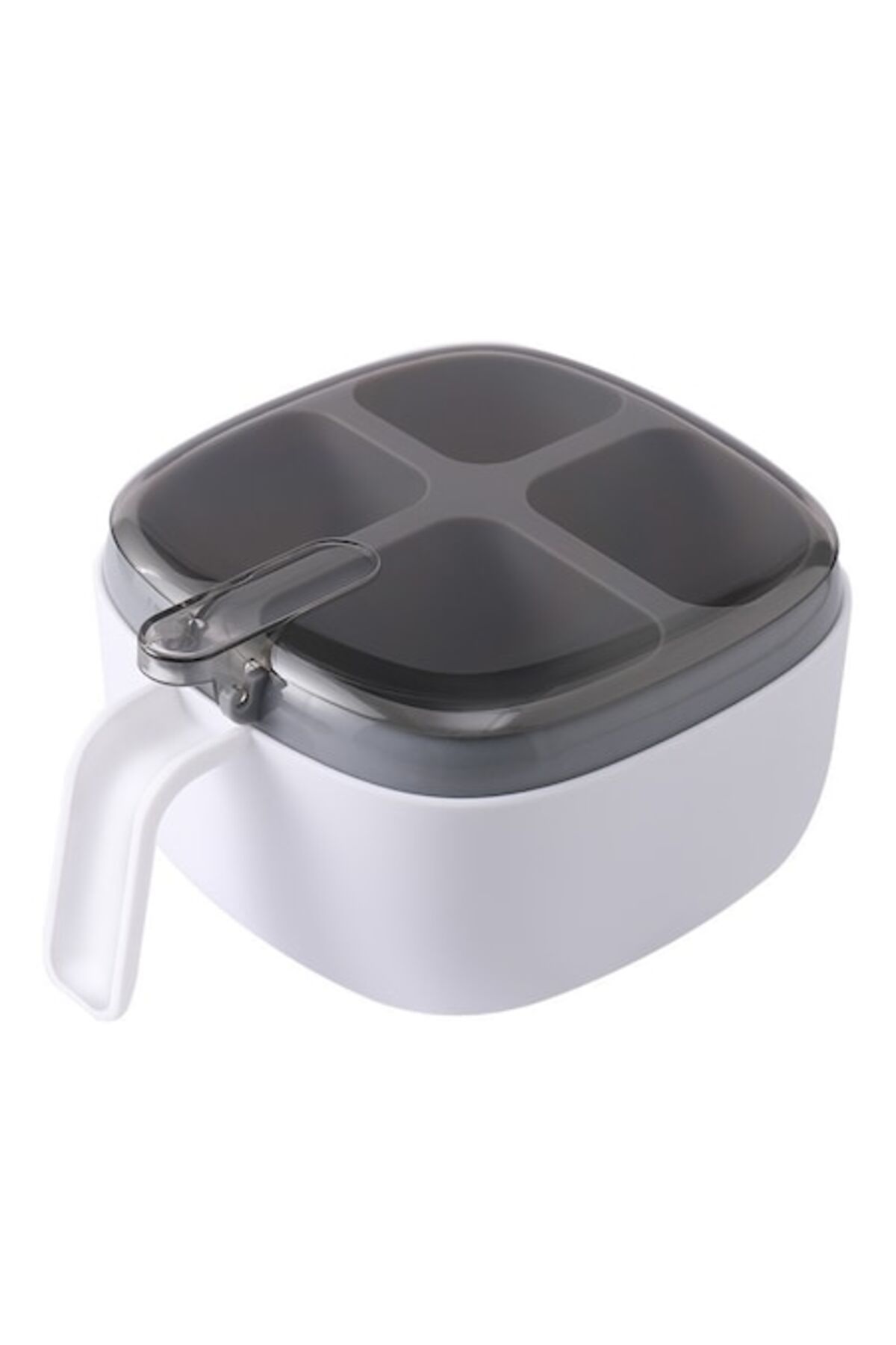 Royal-Condiment Container with 4 Compartments and Plastic Spoons 1