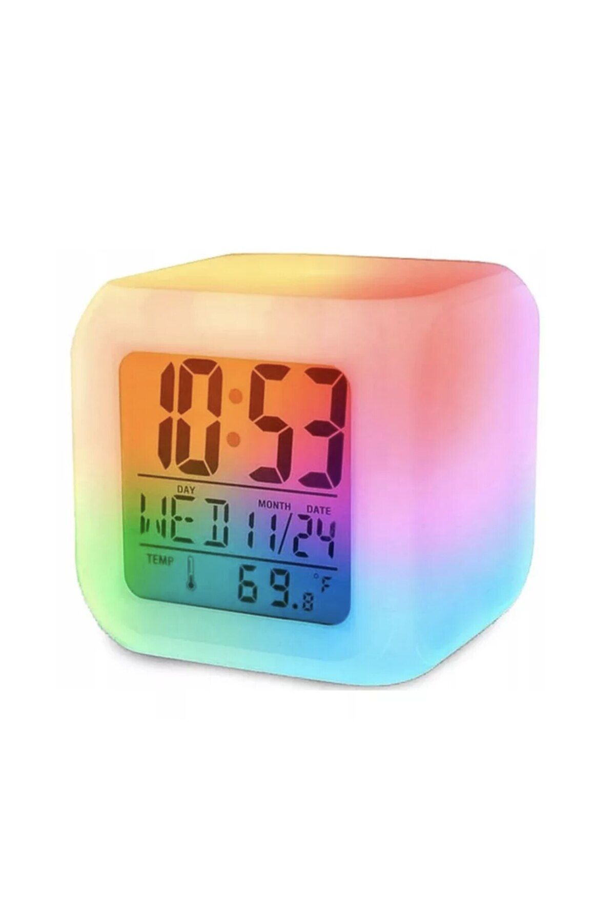 Evia-Smart Light Clock with Digital Display for Time, Date, and Temperature, Equipped with Alarm 4