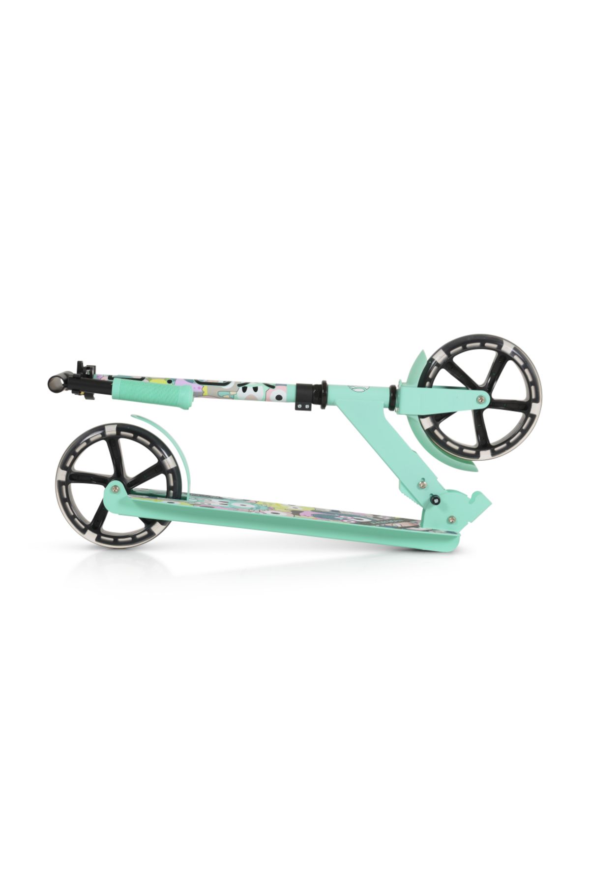 byox-Foldable scooter for children from 6 years old, with aluminum handlebars, ABEC-7 PU wheels with LED lights, and 6