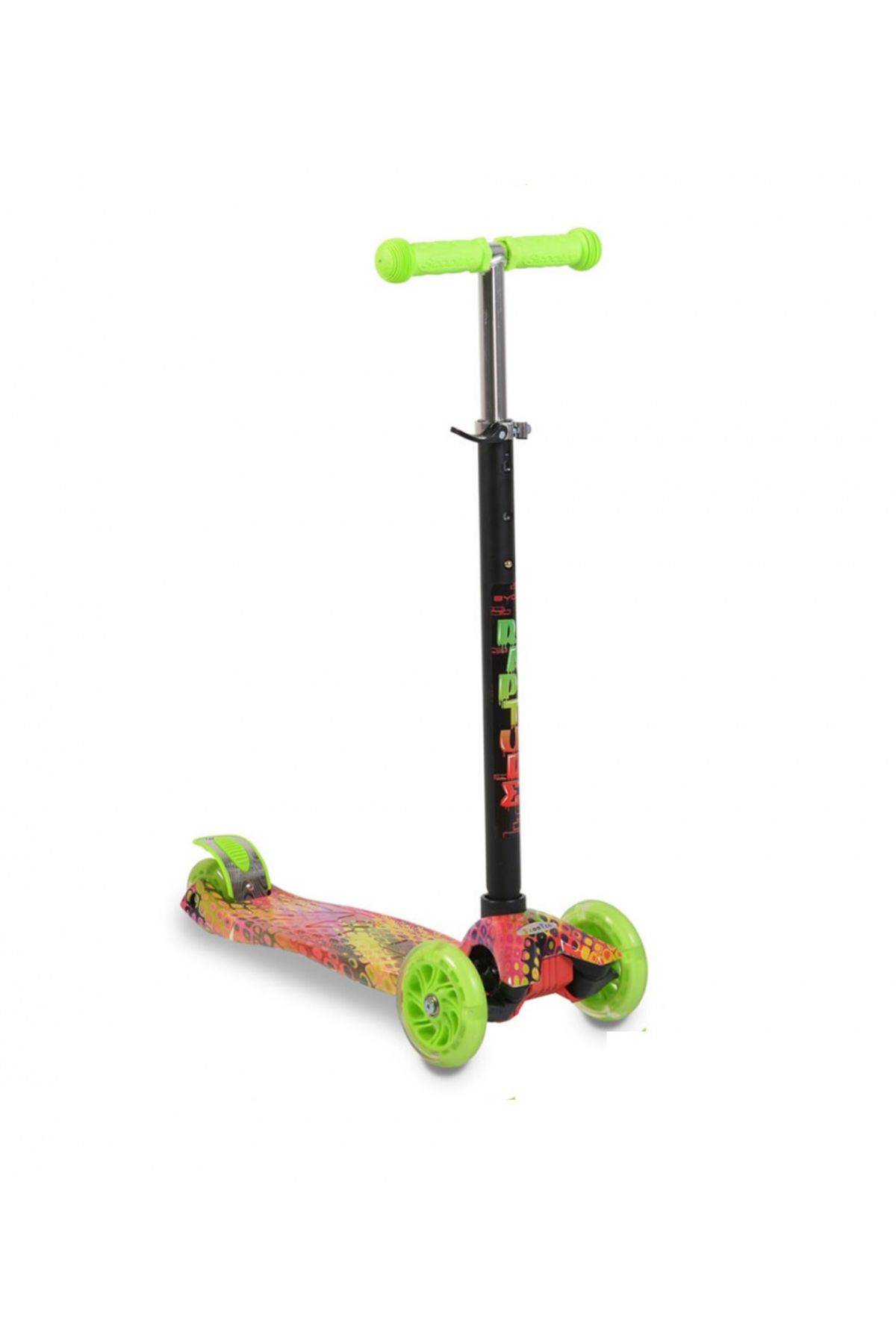 byox-Intuitive scooter with adjustable handlebar height, aluminum frame, PU wheels with lights, front light 6