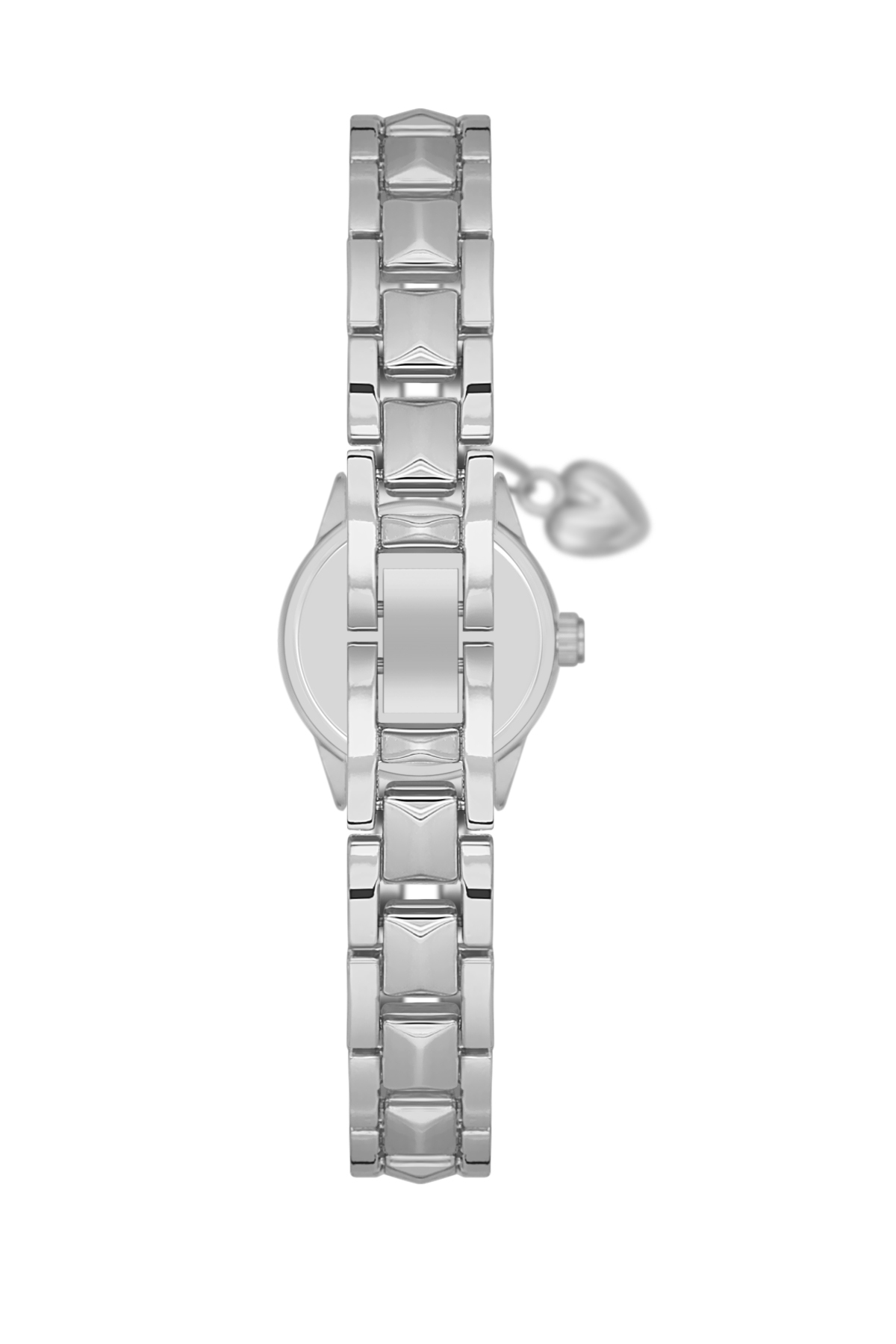 SPECTRUM PREMİUM Spectrum Minimal Kasa Yuvarlak Kadran Kalp Charm Detaylı Metal Kordon Kadın Kol Saati görsel 2