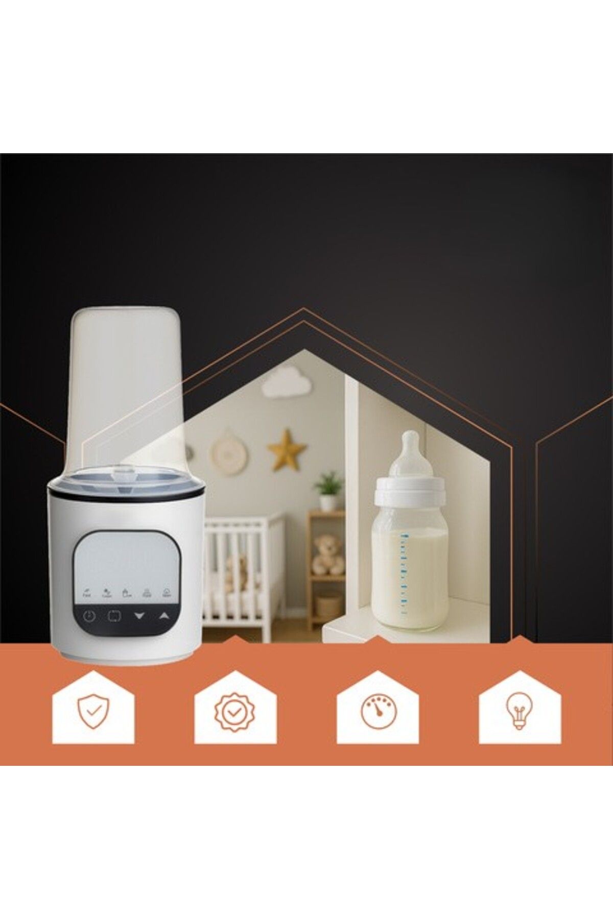 zola-5in1 bottle warmer, sterilization/heating/defrosting function, 45–80°C, touch control 9