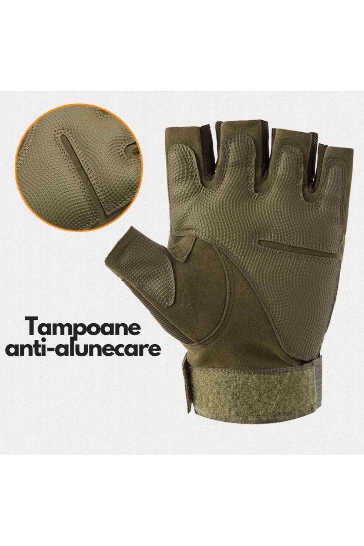 Hipolar-Tactical Fingerless Gloves, Sizes M-L-XL, Protective Armor, Adjustable with Velcro 6
