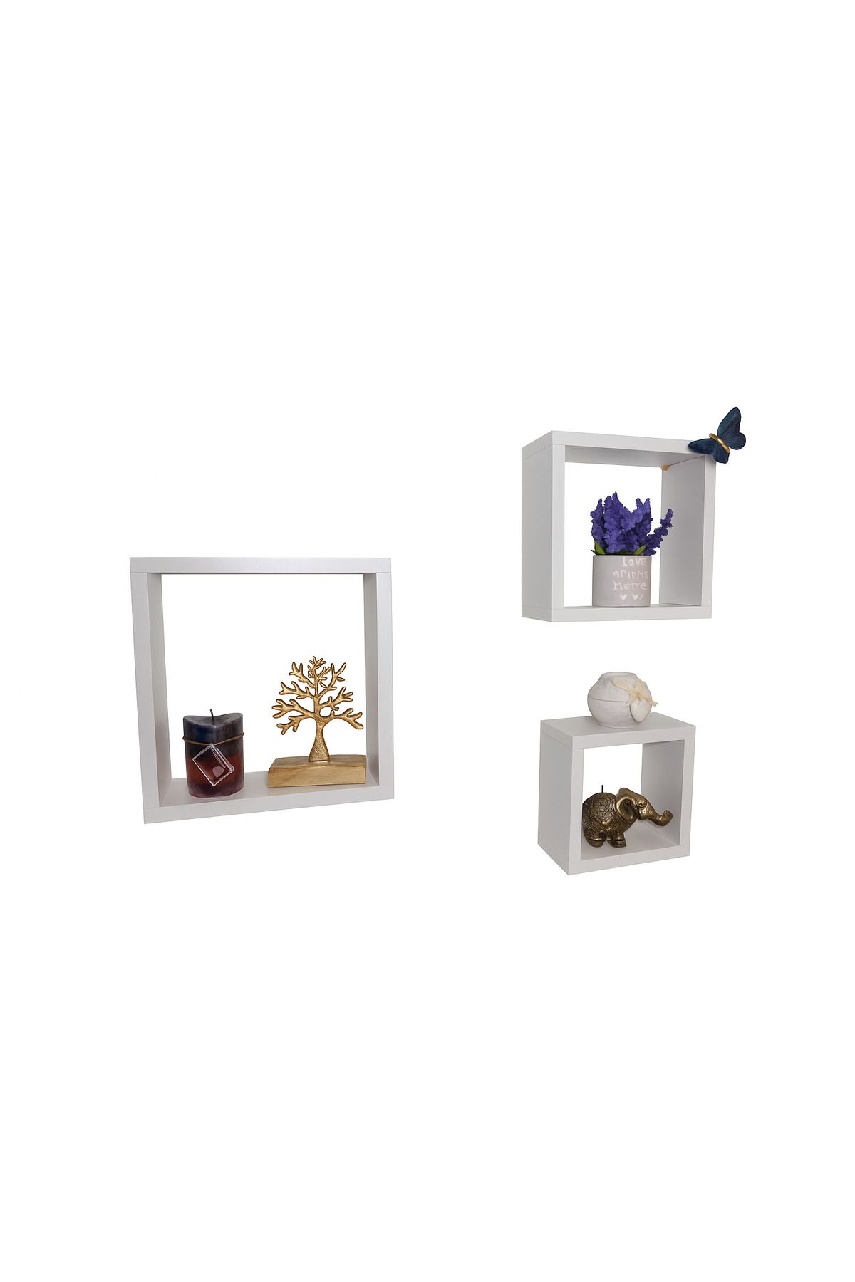 OEM-Set of three wall shelf cubes Cubico White Model CUB 11004 1
