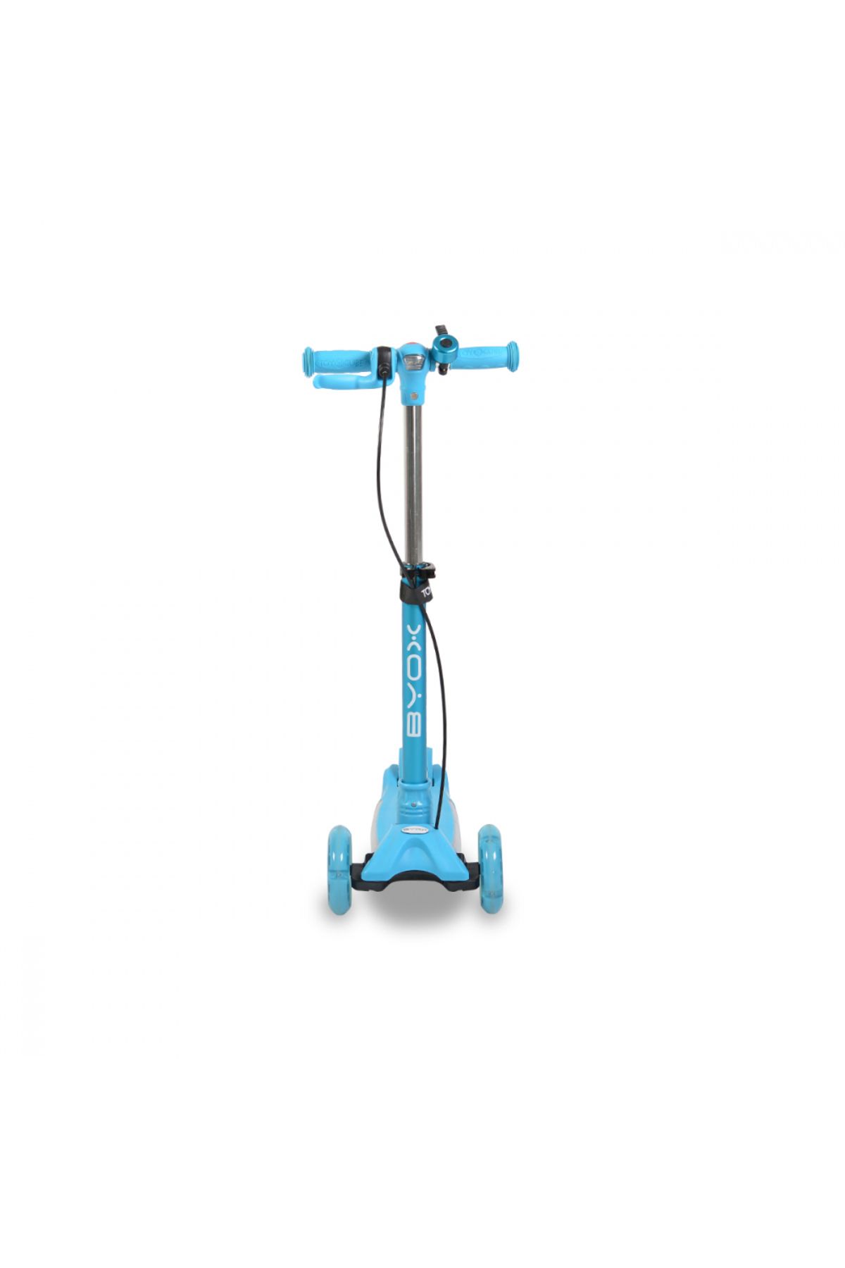 byox-Foldable scooter with adjustable height, non-slip base with LED lights, wheels with LED lights, brake 2