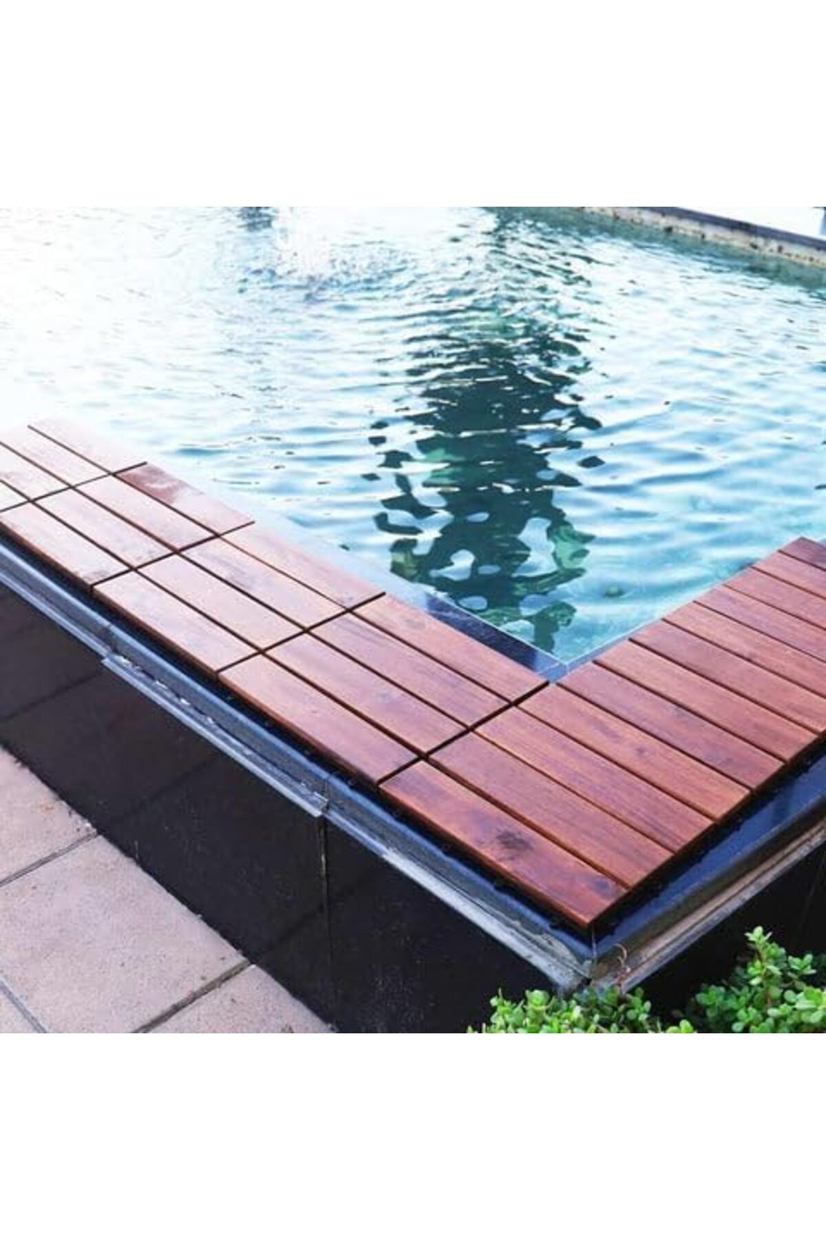 Generic-JMK - Outdoor Interlocking Deck Tiles, Wood-Look, Brown, 1 Box, 11 Pic (1 Square Meter) 3