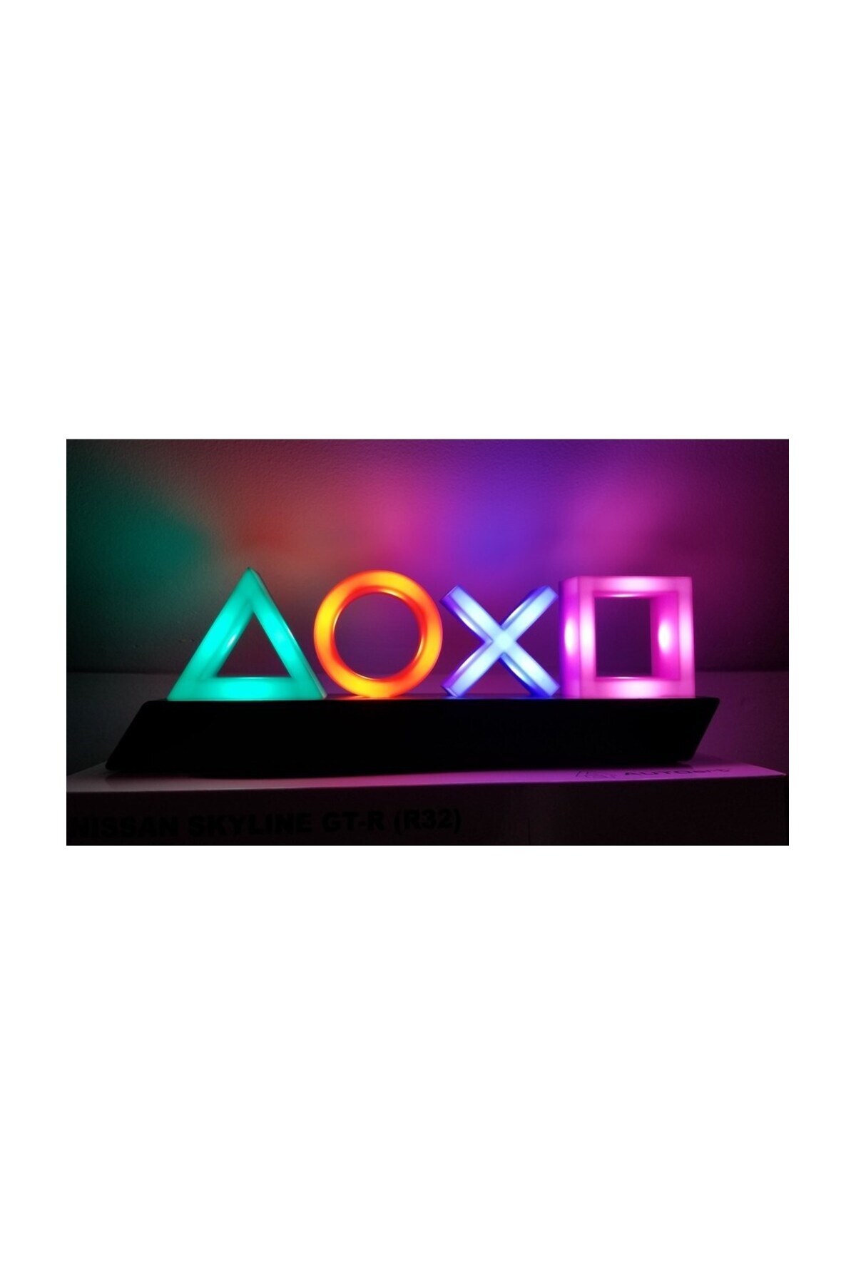 loonceteknoloji Playstation Icon Light Ikon Aydınlatma Ses Kontrol Masa Lambası Duvar Aydınlatması
