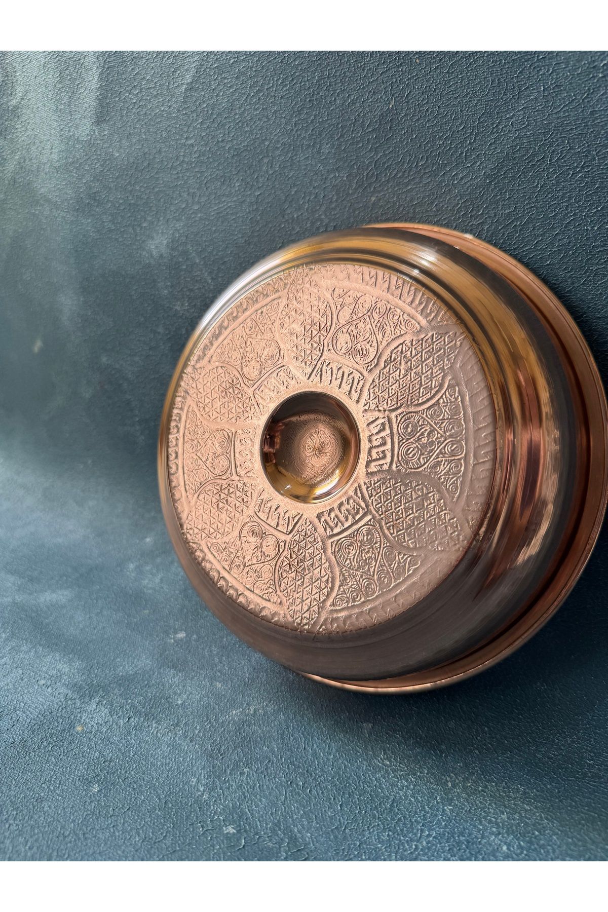 TİKHA HOME-Copper Bath Tasi with Motif, Patterned 4