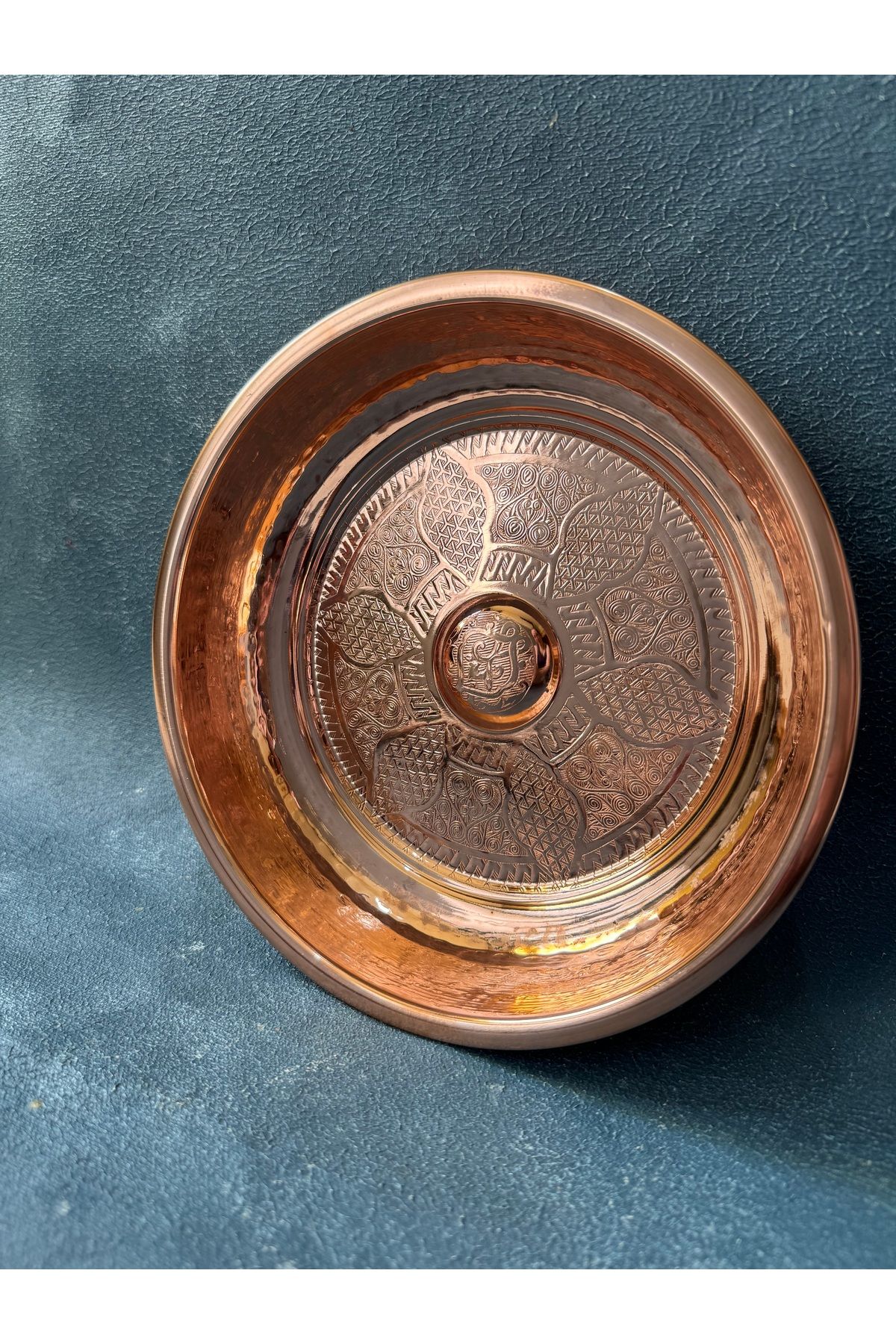 TİKHA HOME-Copper Bath Tasi with Motif, Patterned 3