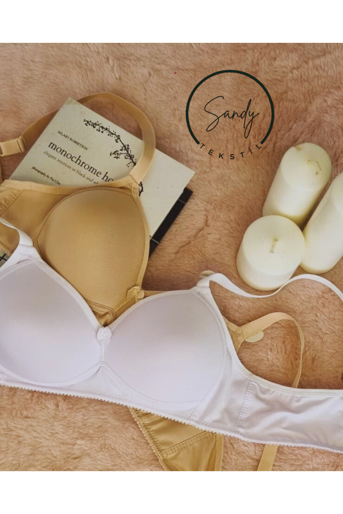 Koza soft-Triangular Minimizer Cotton Bra Without Underwire 2 Pack 4