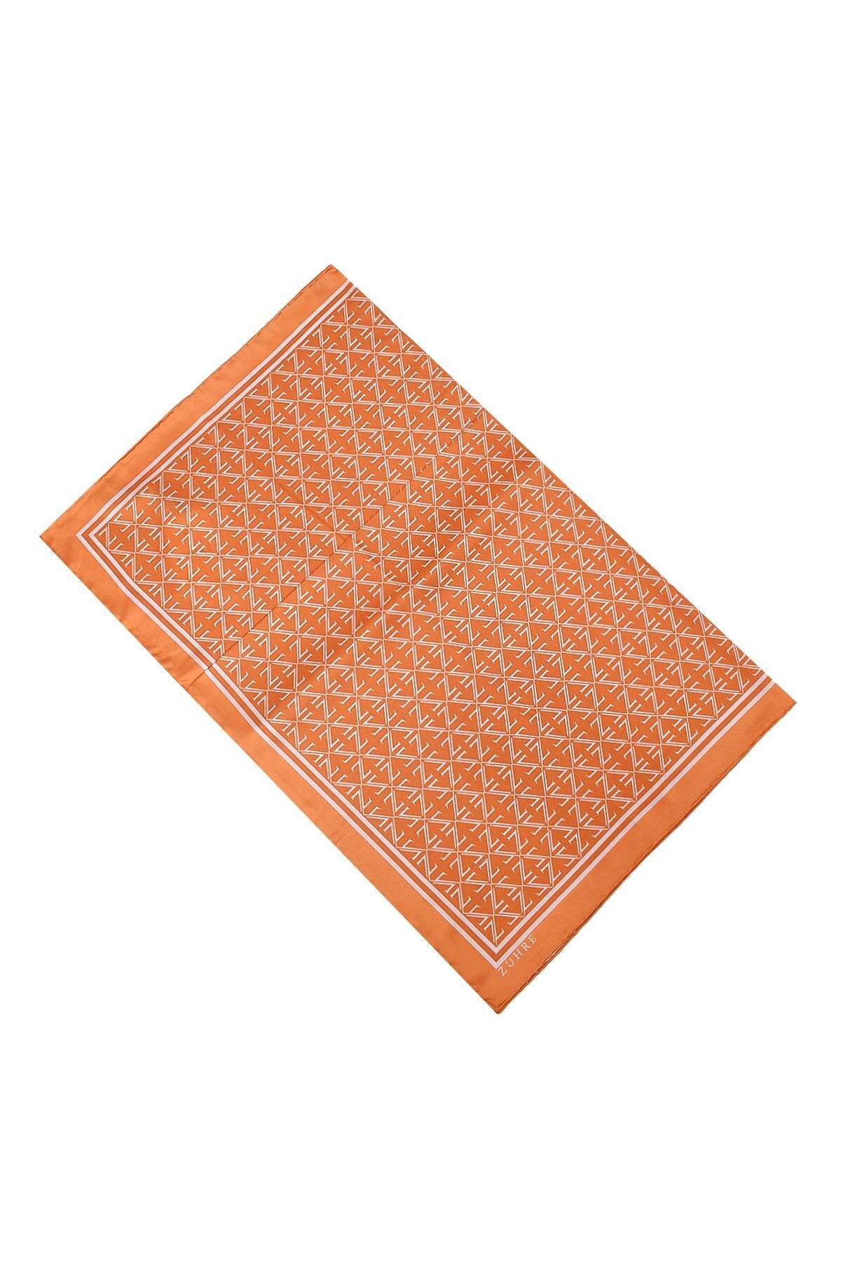 Zühre-Monogram Patterned Polyester Twill Scarf 0081 V16 1