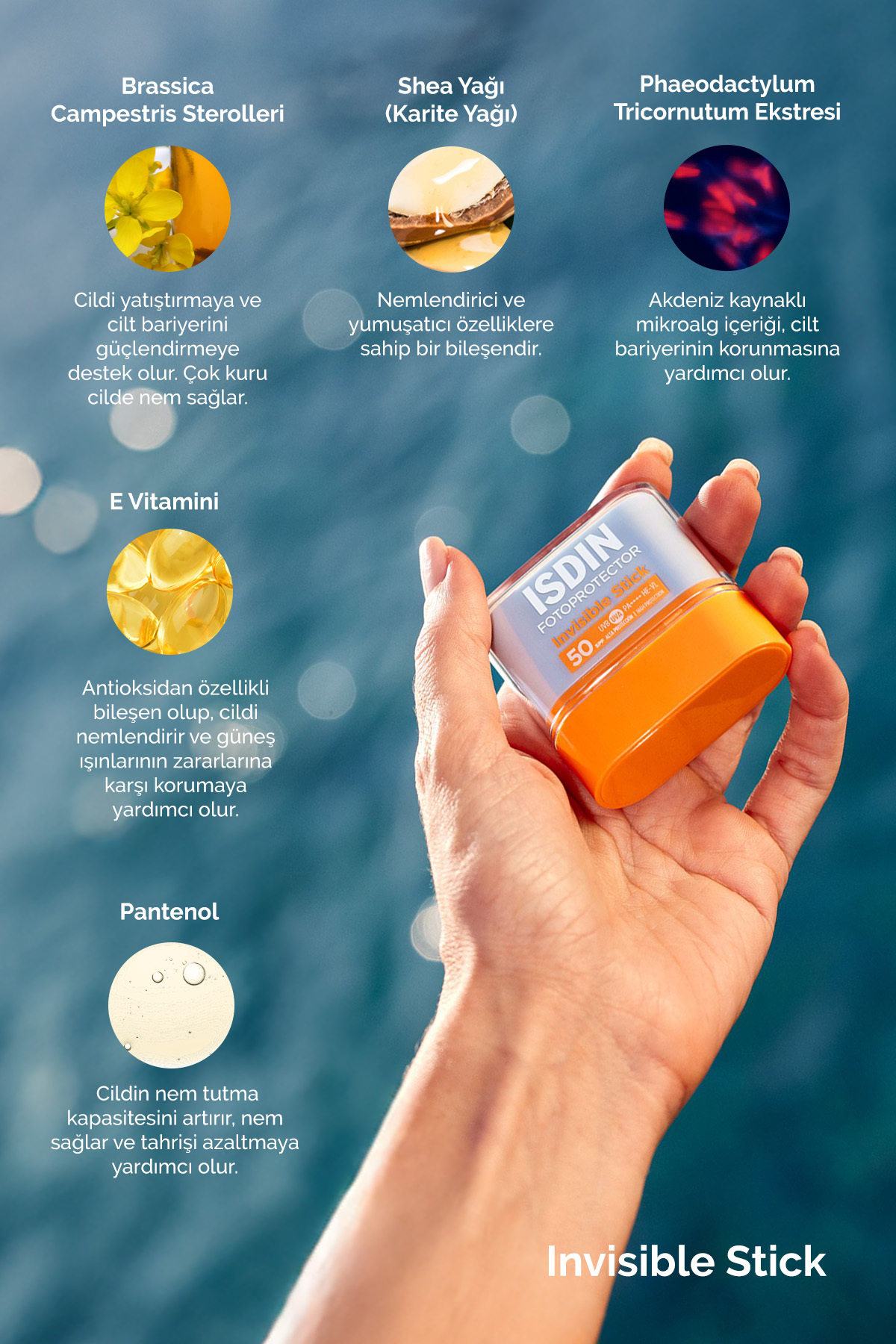 ISDIN Fotoprotector Invisible Stick Spf50 10 g fotoğrafı 4 (önizleme)