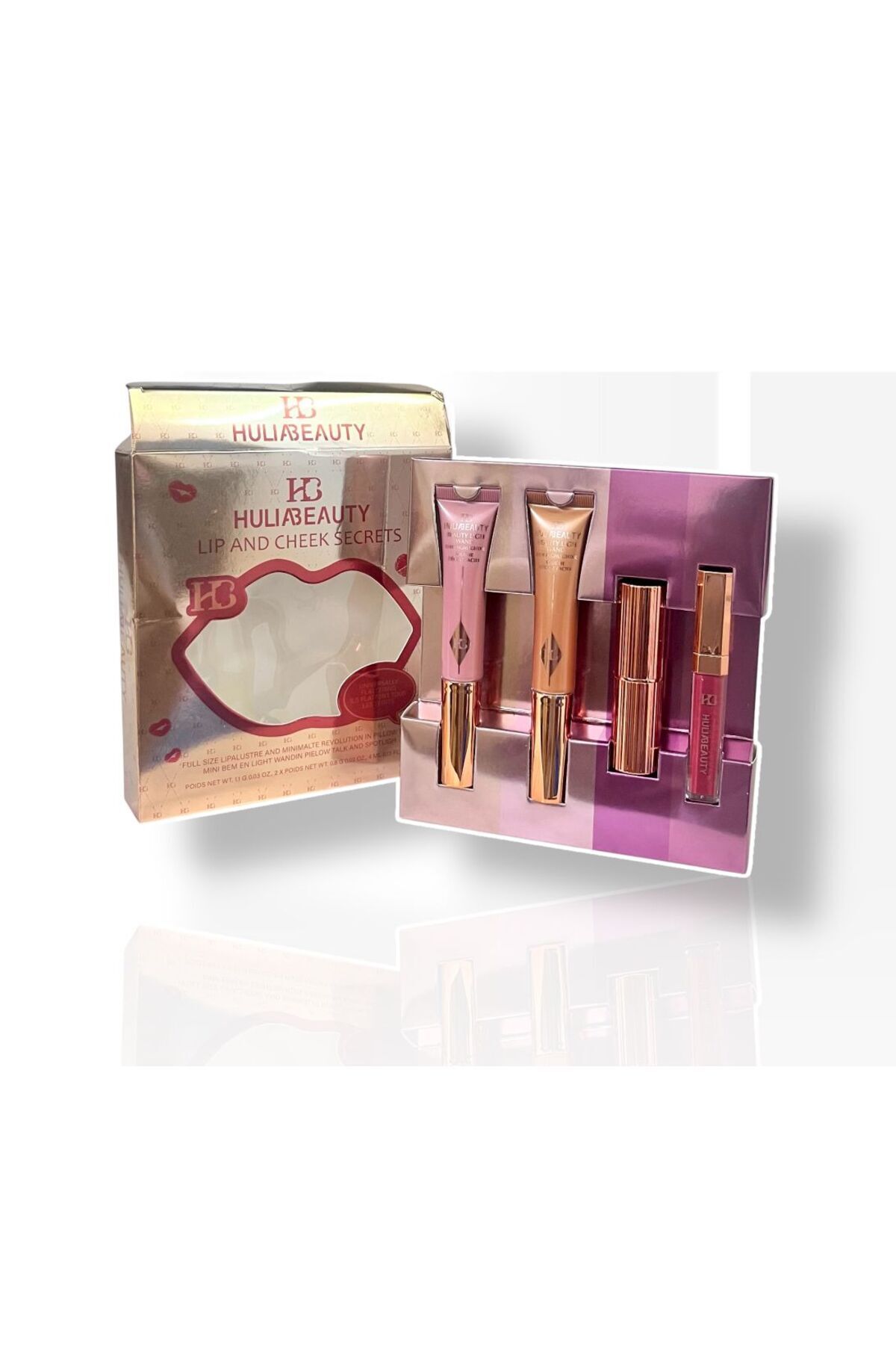HULIABEAUTY-Excellence Box - A complete lip and cheek look. Everything you need for a soft and lasting look in one elegant box. 3
