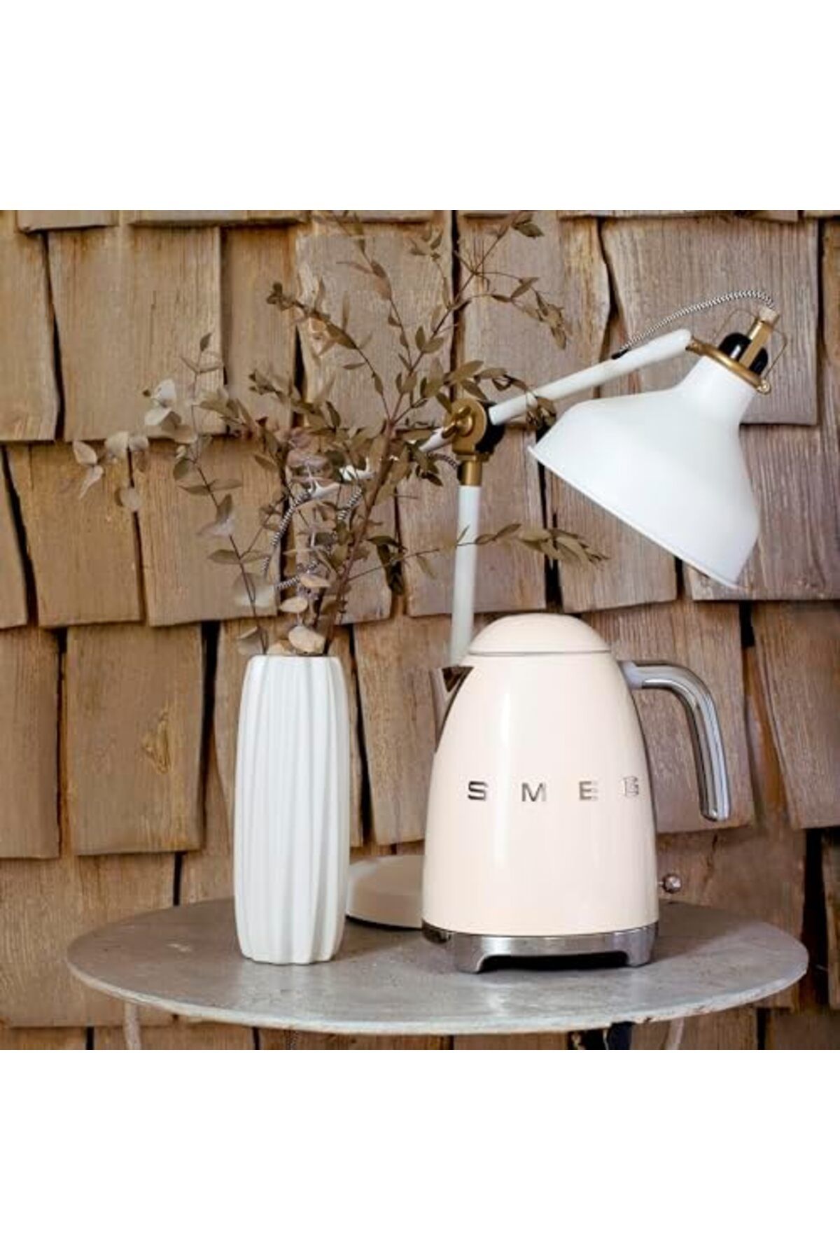 SMEG-KLF03CRUK، غلاية على طراز الخمسينيات، سعة 1.7 لتر مع مؤشر لمستوى الماء، قاعدة دوارة 360 درجة، 4