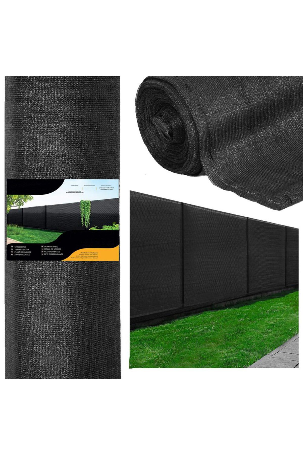 SERSIMO-Shade and privacy net for fence, 1.5m width, 50m length, 65g density, gray 1