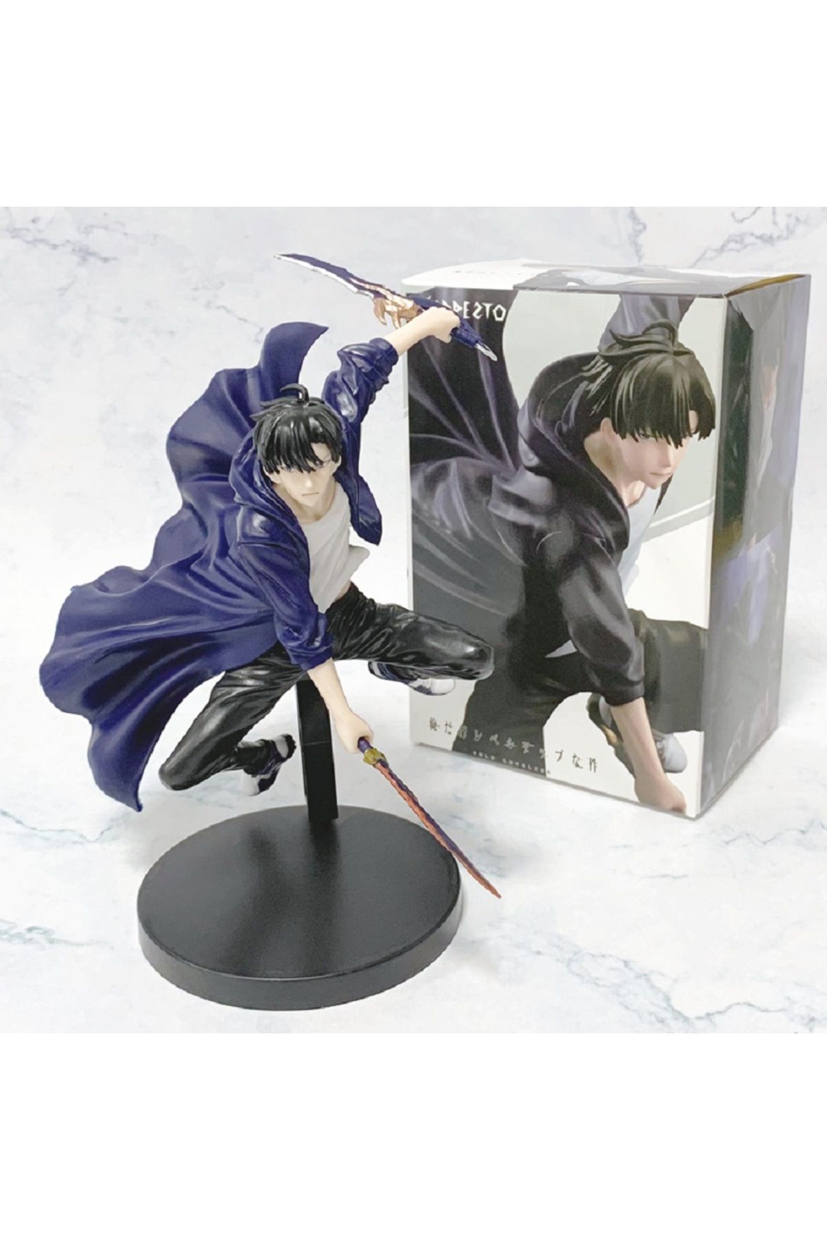 BANDAI-مع عرض صندوق العرض الناجح Anime Solo Leveling Shadow King Battle Edition Cheng Xiaoyu Handheld Model Desktop 1