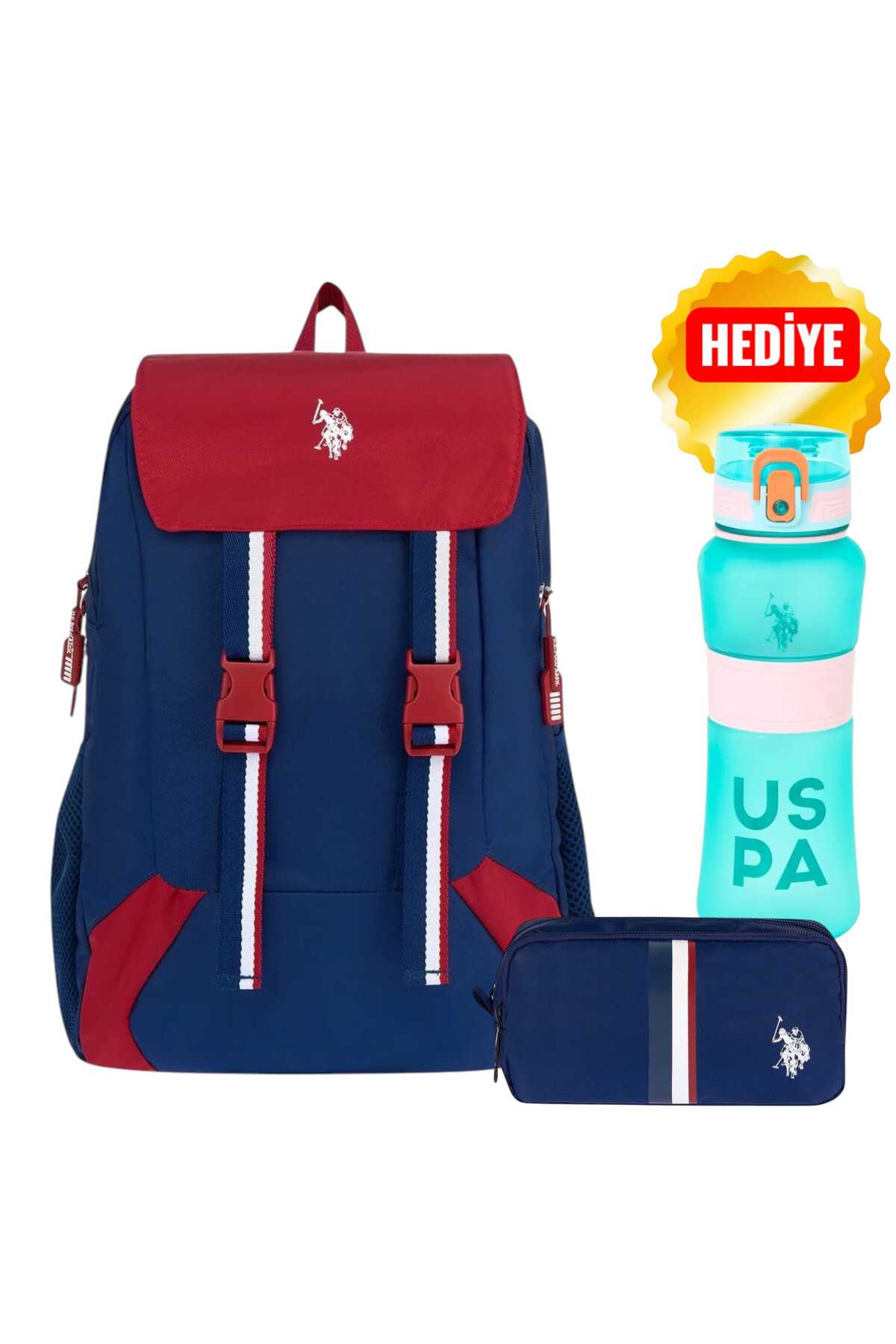 یو اس پولو کوله پشتی مدرسه، جامدادی