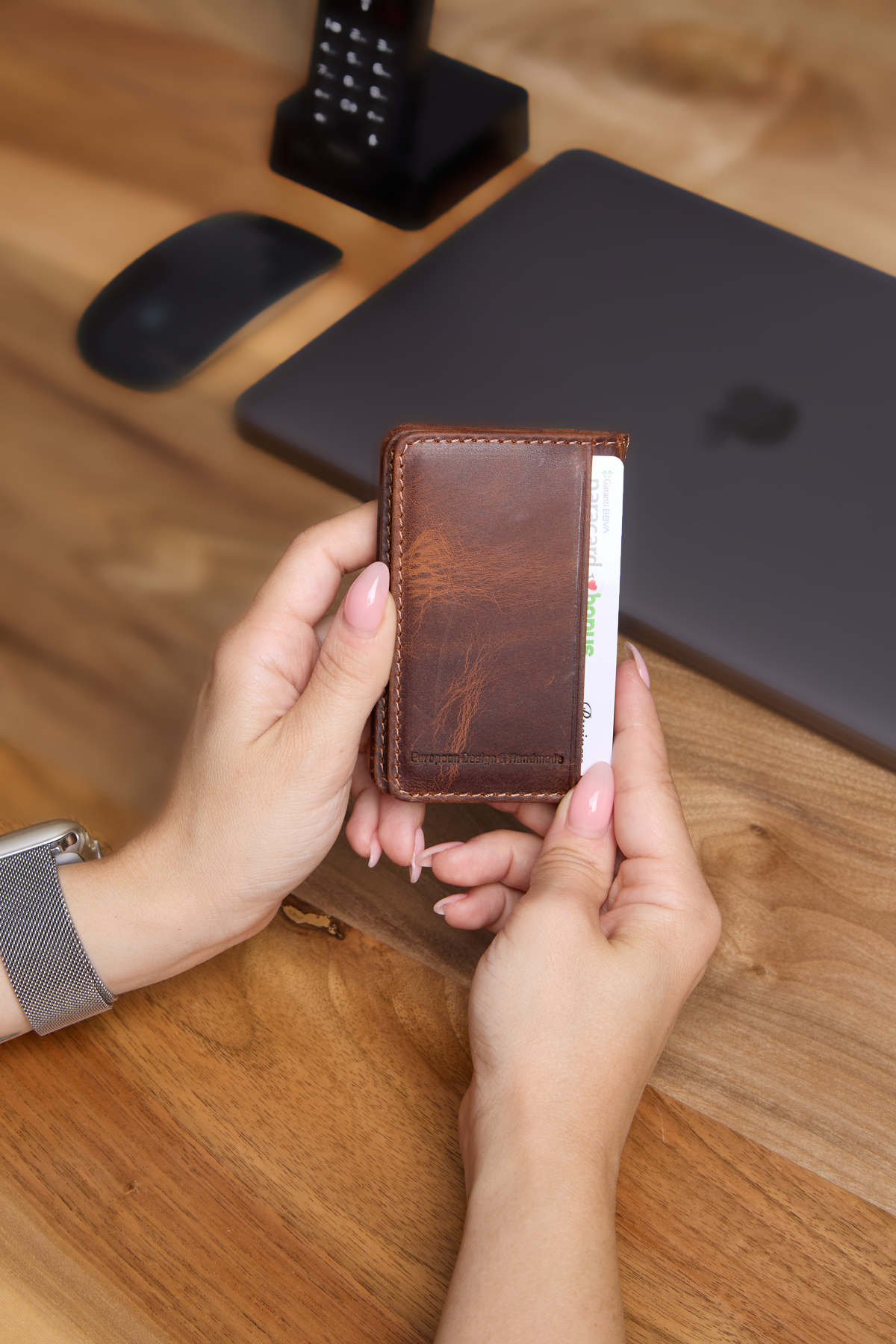 Milian's  3781 Hakiki Deri Kartlık Dikey kartlık - Görsel 4