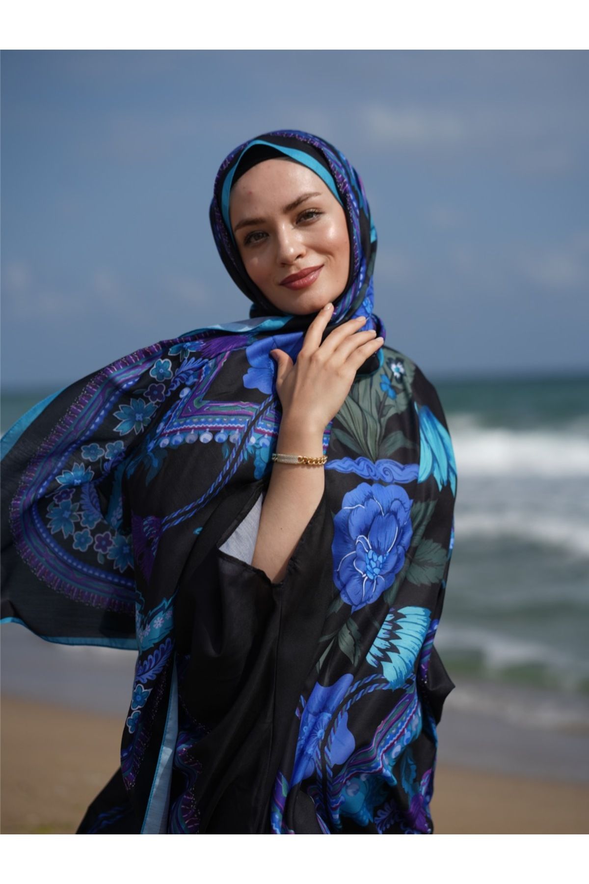 MONOOR-Kaftan and Shawl Set 4