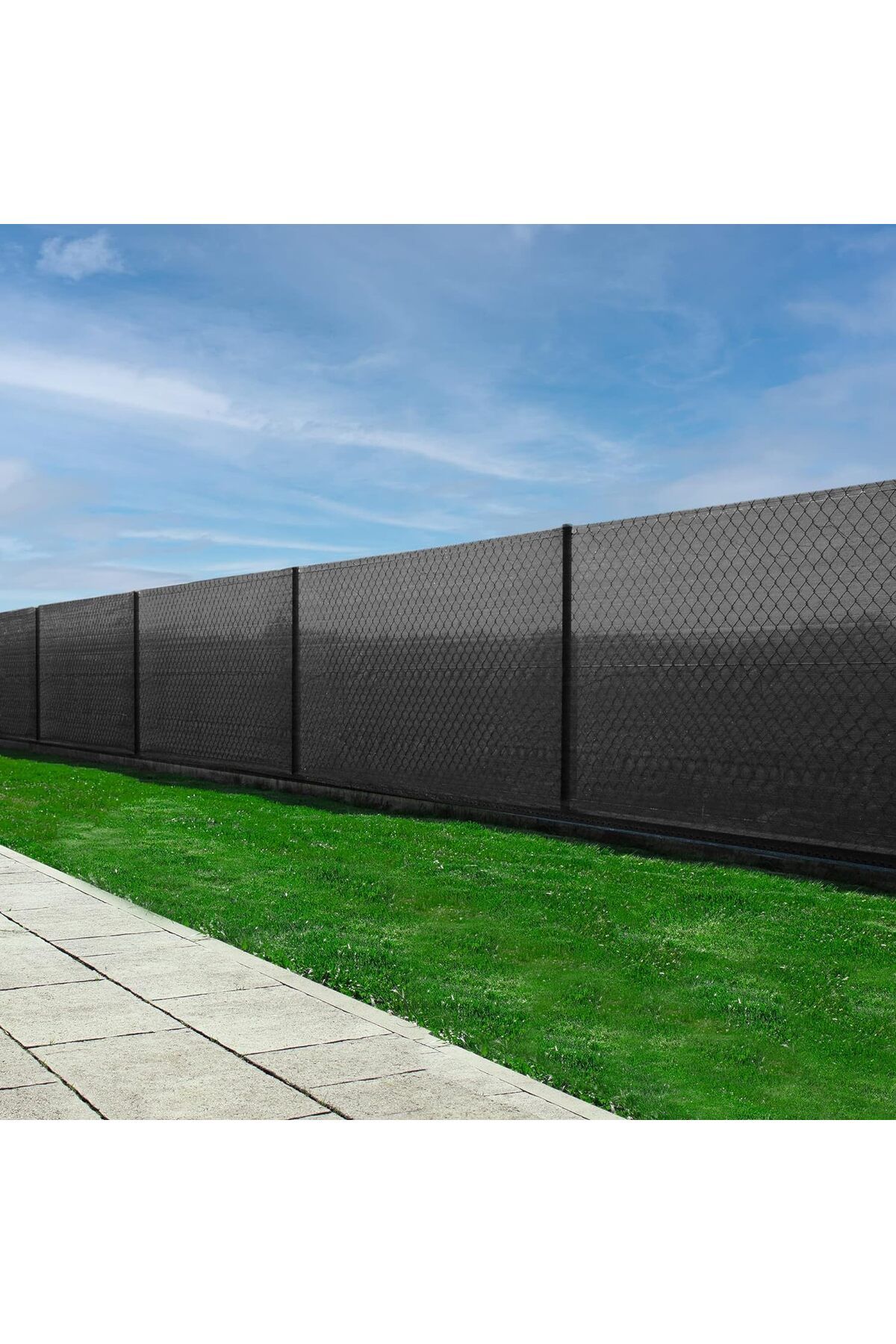 SERSIMO-Shade and privacy net for fence, 1.5m width, 50m length, 65g density, gray 7