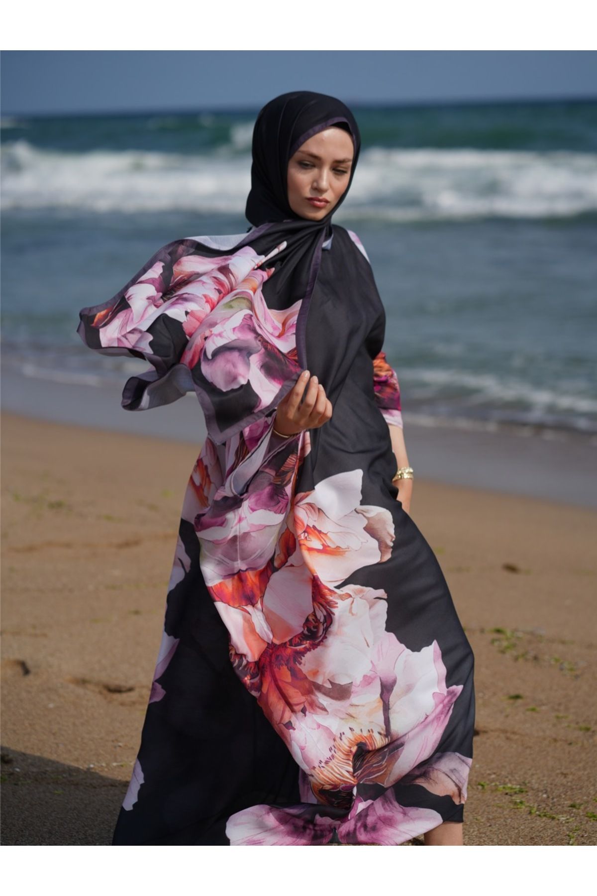 MONOOR-Kaftan and Shawl Set 1