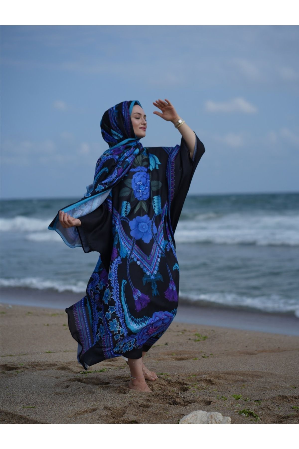 MONOOR-Kaftan and Shawl Set 3