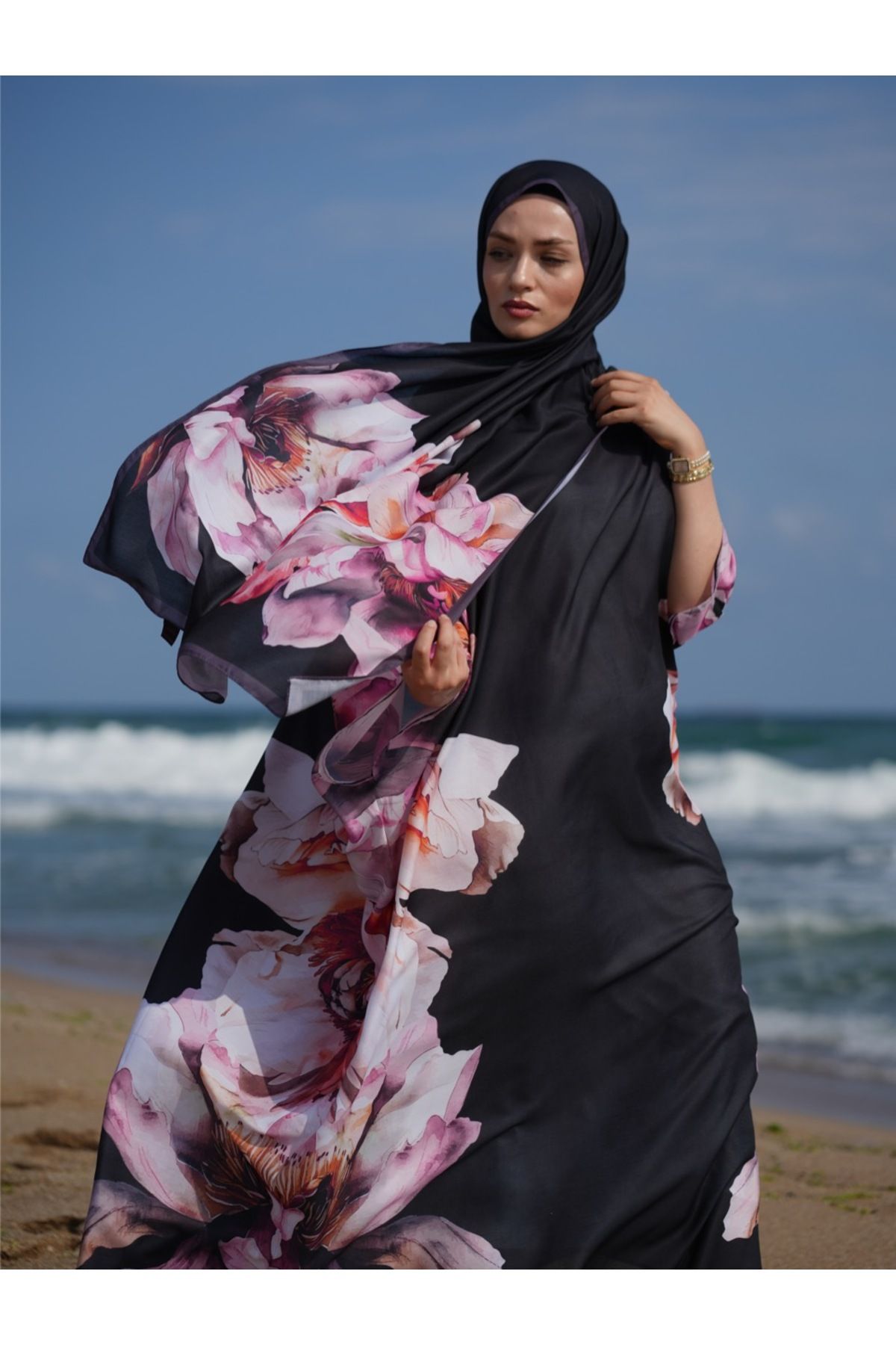 MONOOR-Kaftan and Shawl Set 3