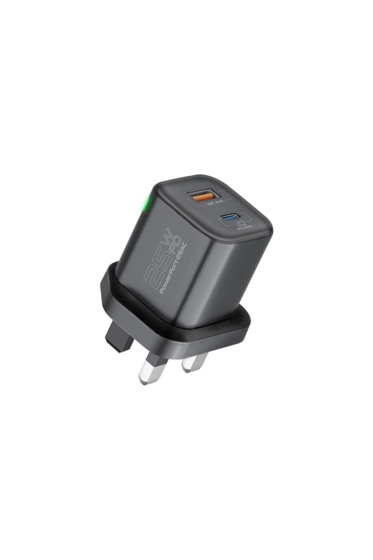 Promate-Ultra-fast Dual Port Ac Charger With 25w Power Delivery And Qc 3.0 1