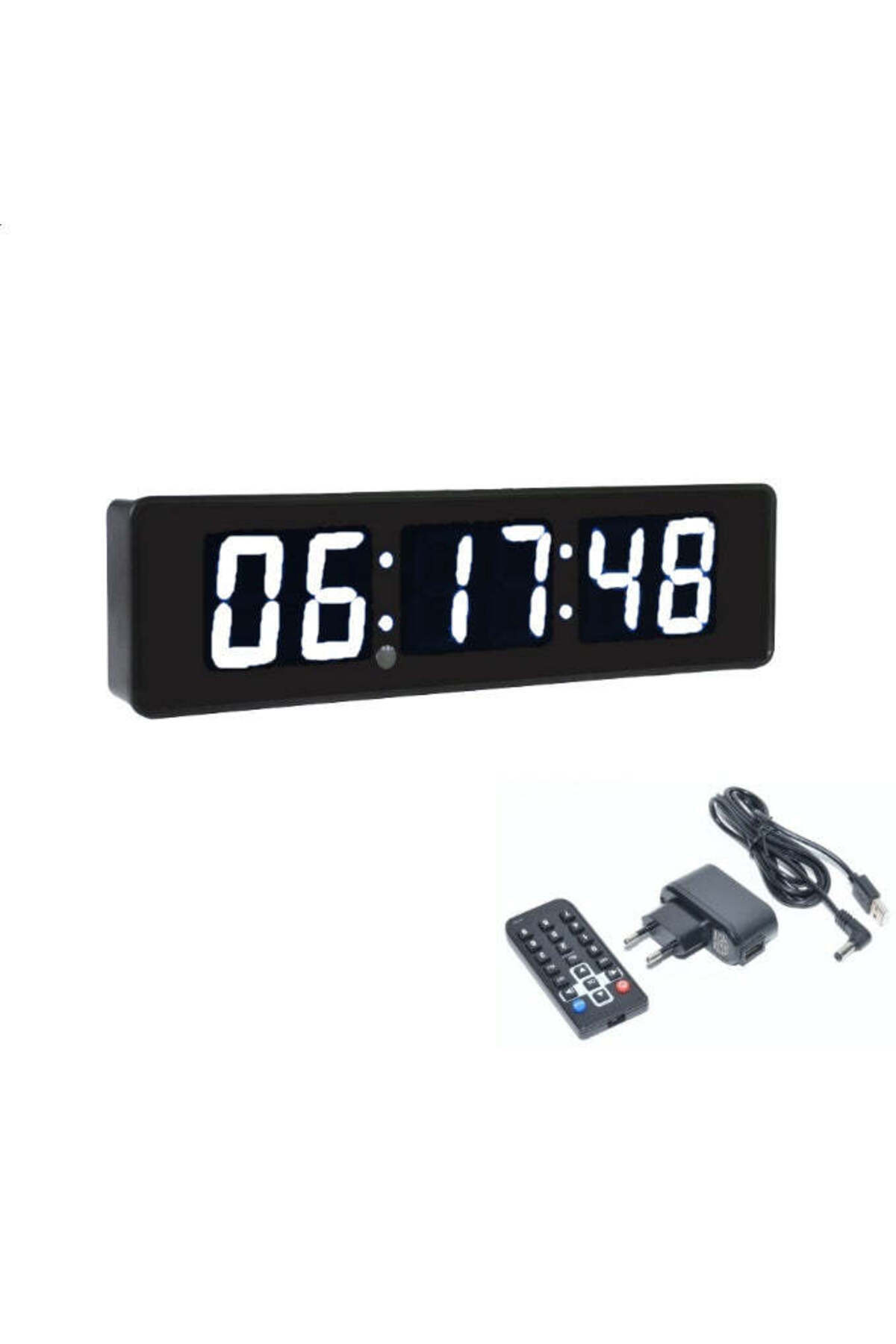 VTM-Digital Table and Wall Clock with White LED, Stopwatch, Timer, Alarm, 34x9cm 1