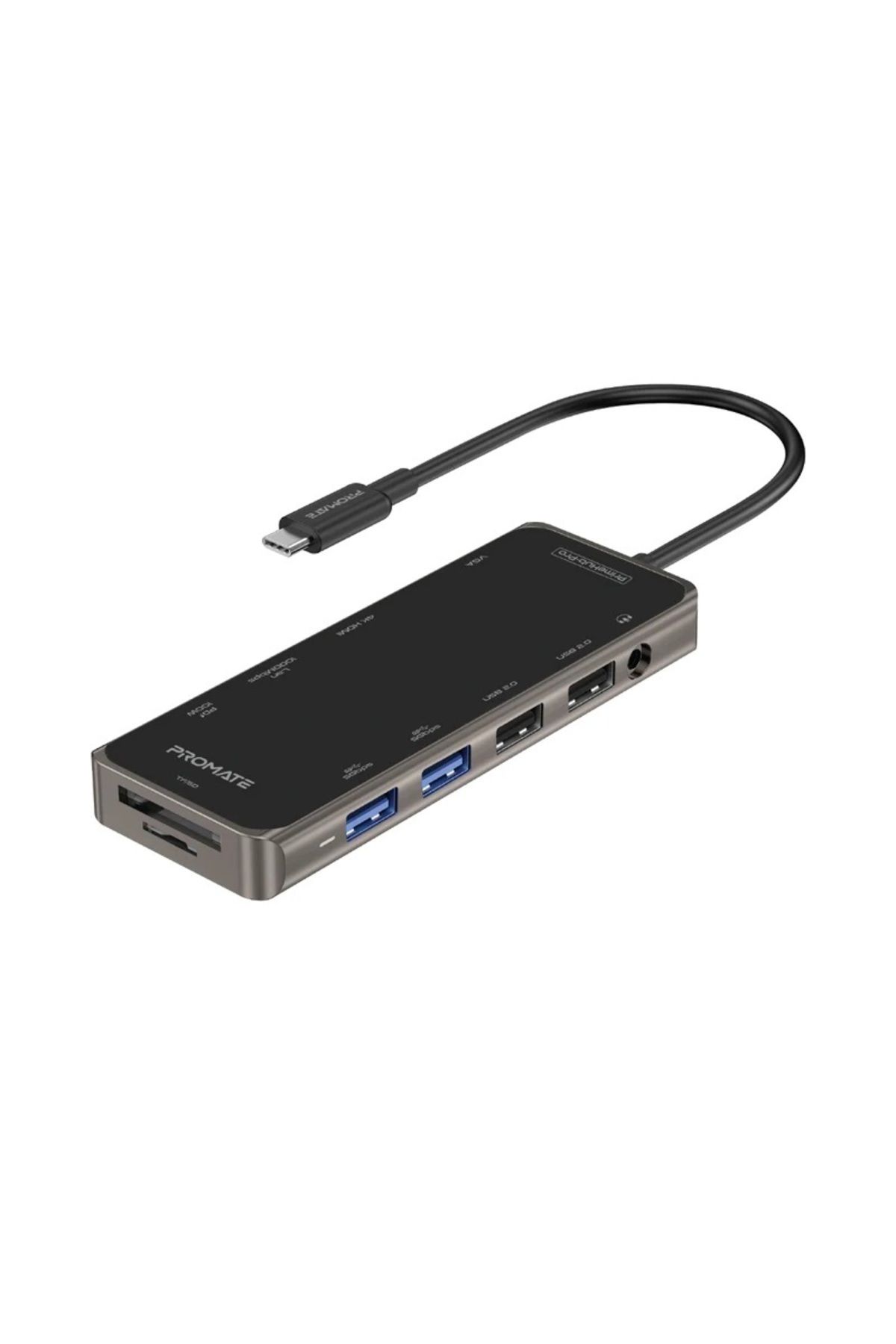 Promate-موزع USB-C متعدد المنافذ فائق السرعة 11 في 1 مع توصيل طاقة 100 وات 1