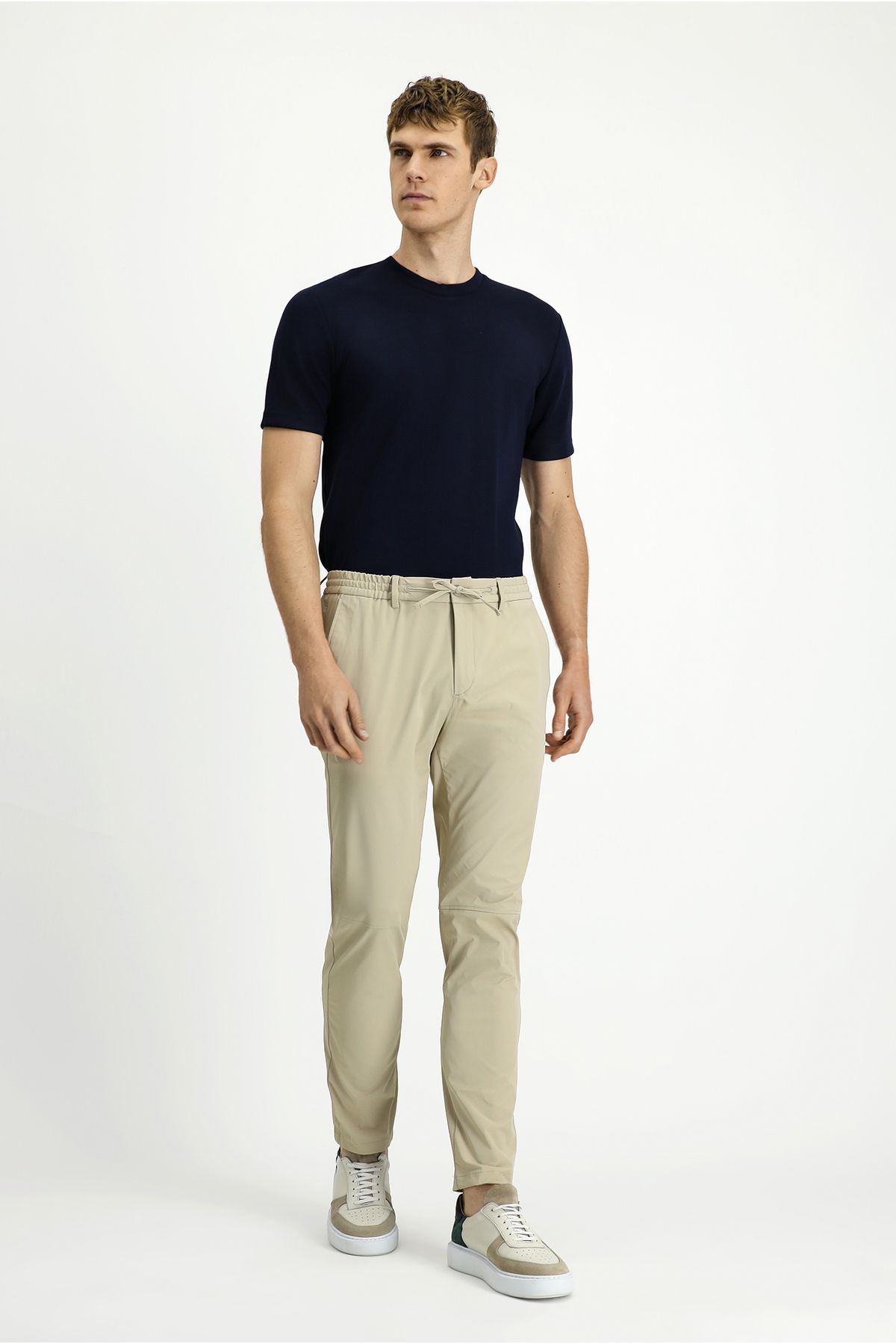 Kiğılı-Techno-Line Super Slim Fit Extra Slim Fit Lycra Elastic Waist Drawstring Classic Fabric Pants 3