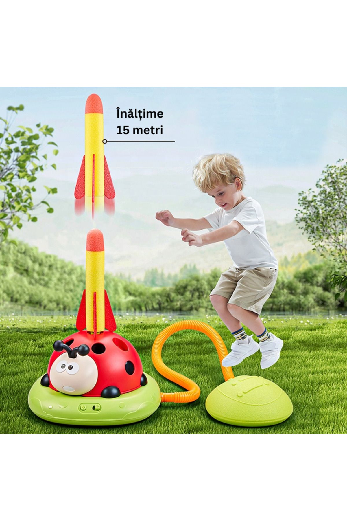 LUDIRO-3 in 1 Interactive Ladybug, Jump Rope, Ring Thrower and Rocket Launcher, With Remote Control 5