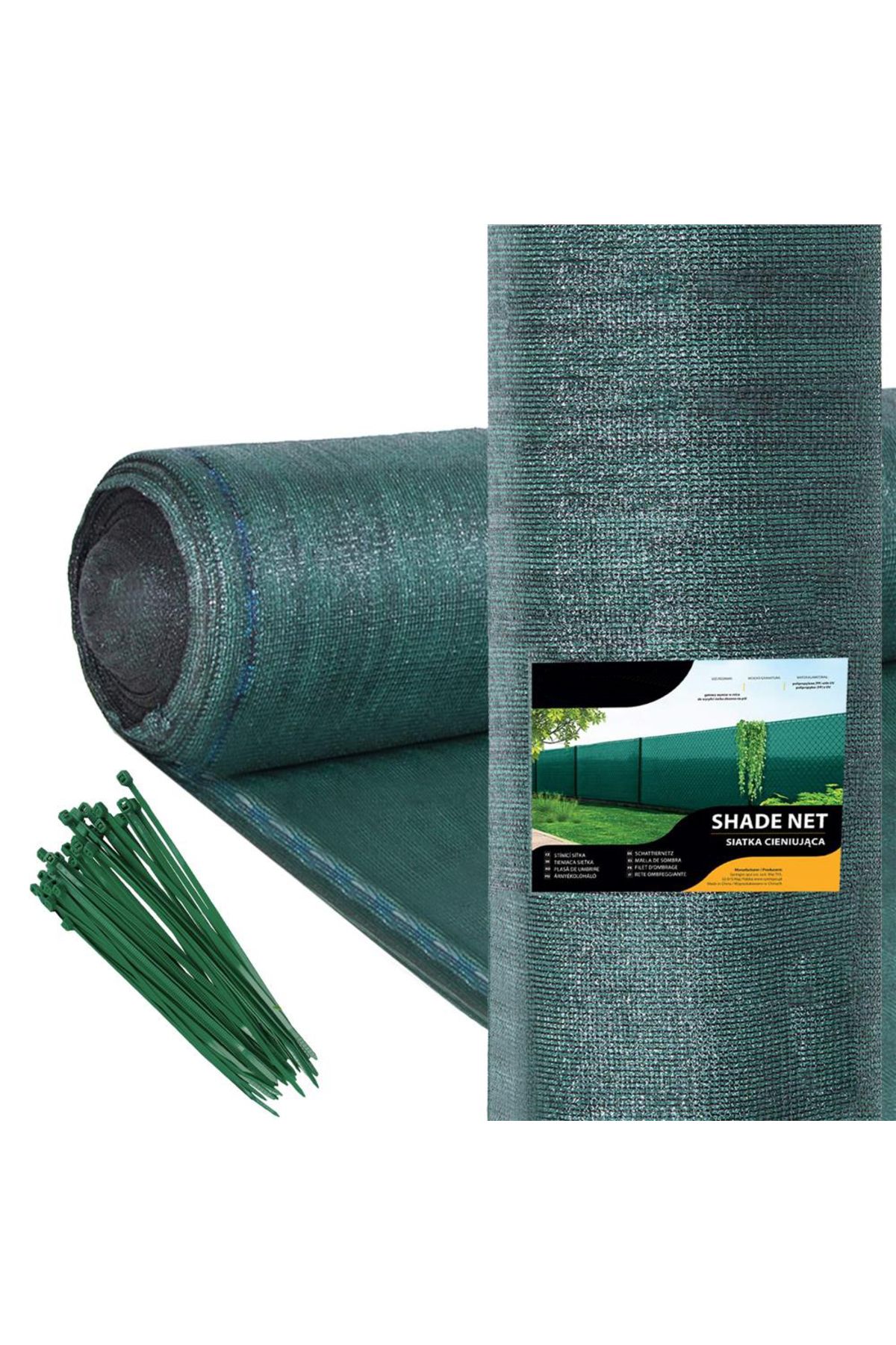 SERSIMO-Shade and privacy net for fence, 1.2m width, 50m length, 140g density, gray 3