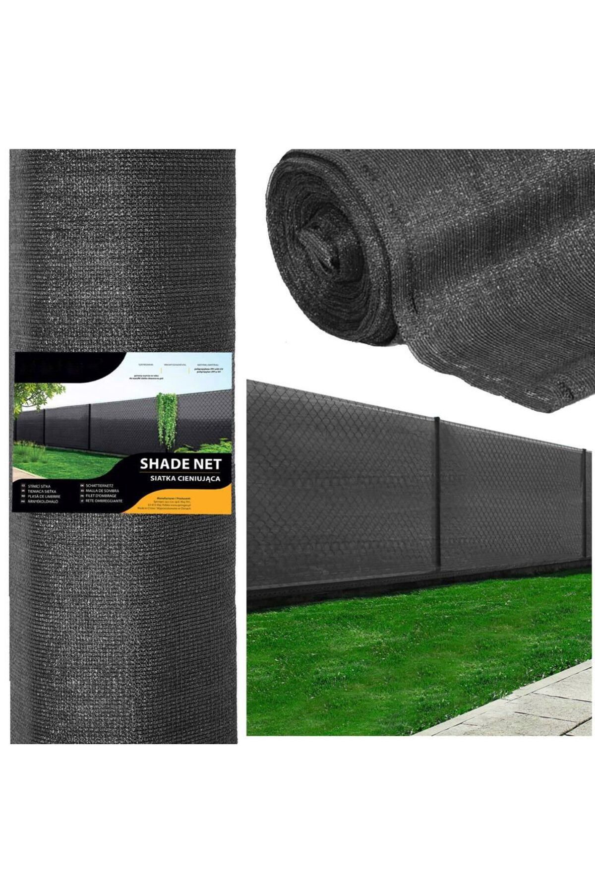 SERSIMO-Shade and privacy net for fence, 1.5m width, 25m length, 185g density, gray 11