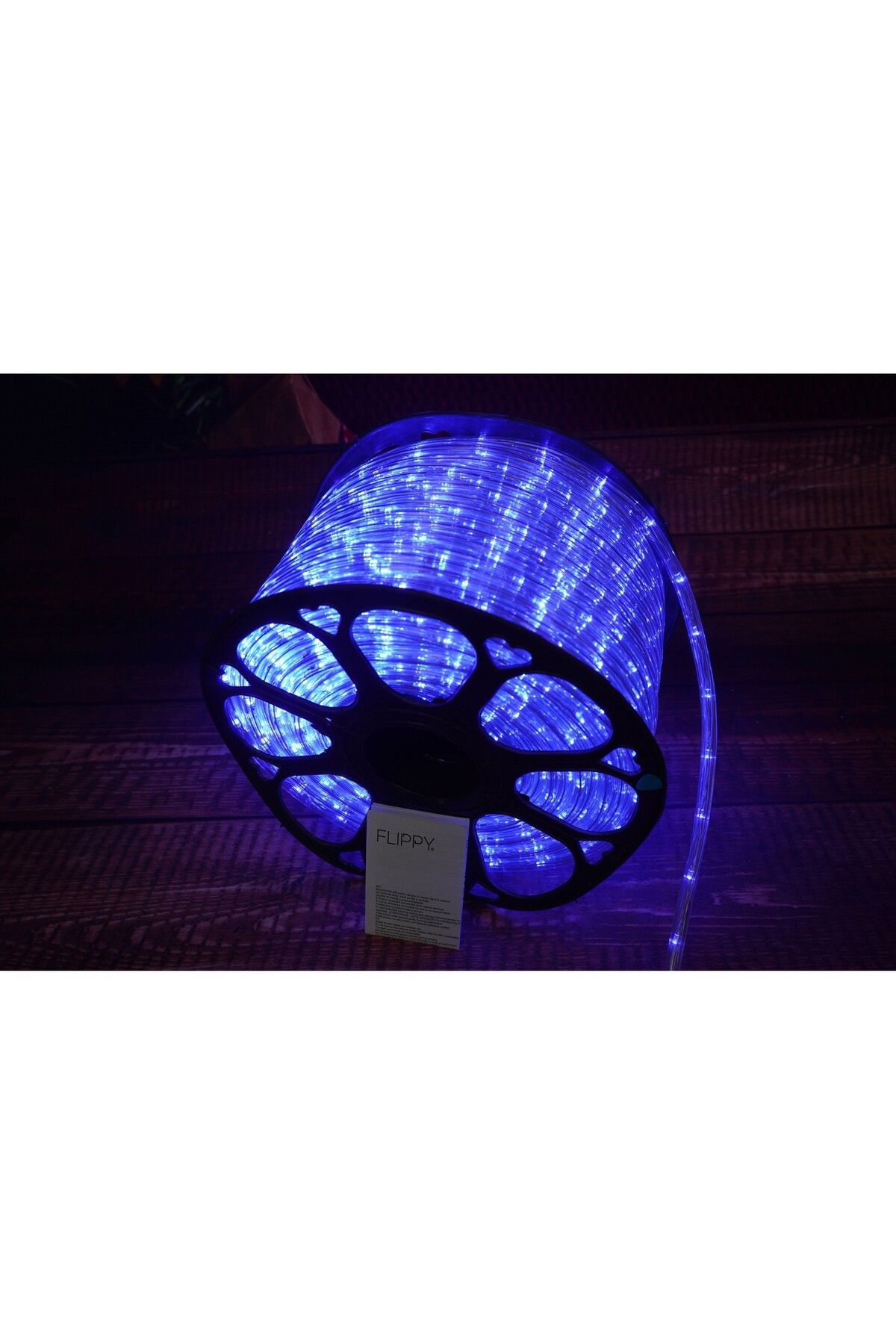 Teo-Instalatie Craciun, 28 m, 672 Led-uri, Furtun Luminos, Albastru, Transformator, 8 jocuri de lumini, 3