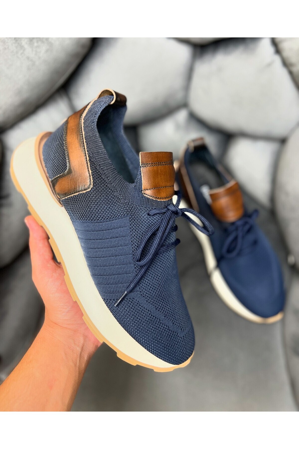 ایتالیانو آیاکابی کفش کتانی مردانه جوئل مدل LINEN EVA SOLE