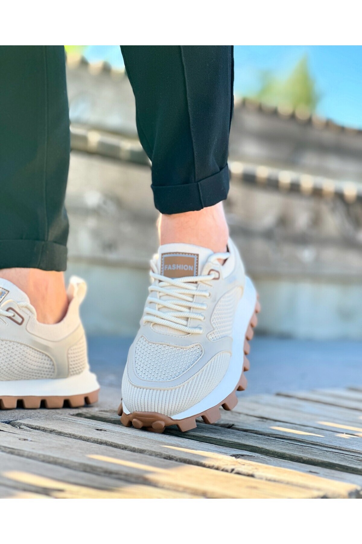 ایتالیانو آیاکابی کفش کتانی راحتی مردانه AROK مدل Straw Linen Eva Sole